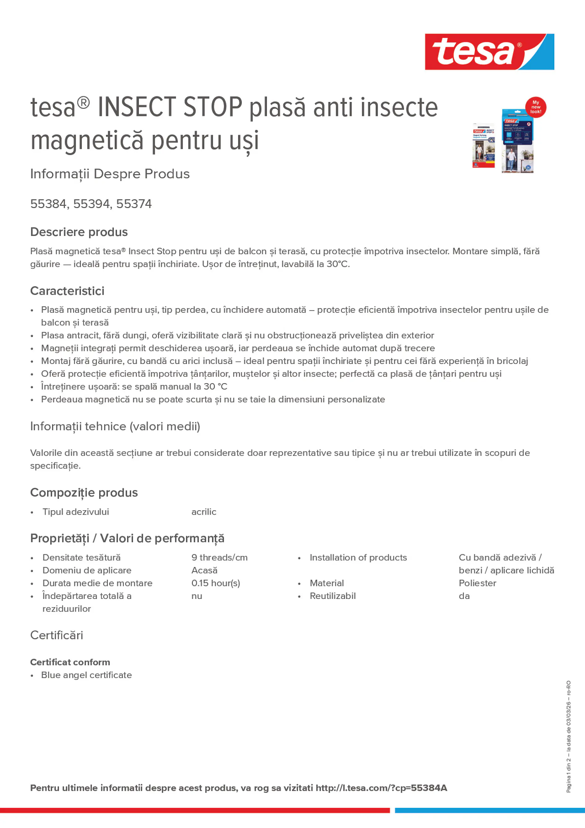 Product information_tesa® 55384A_ro-RO