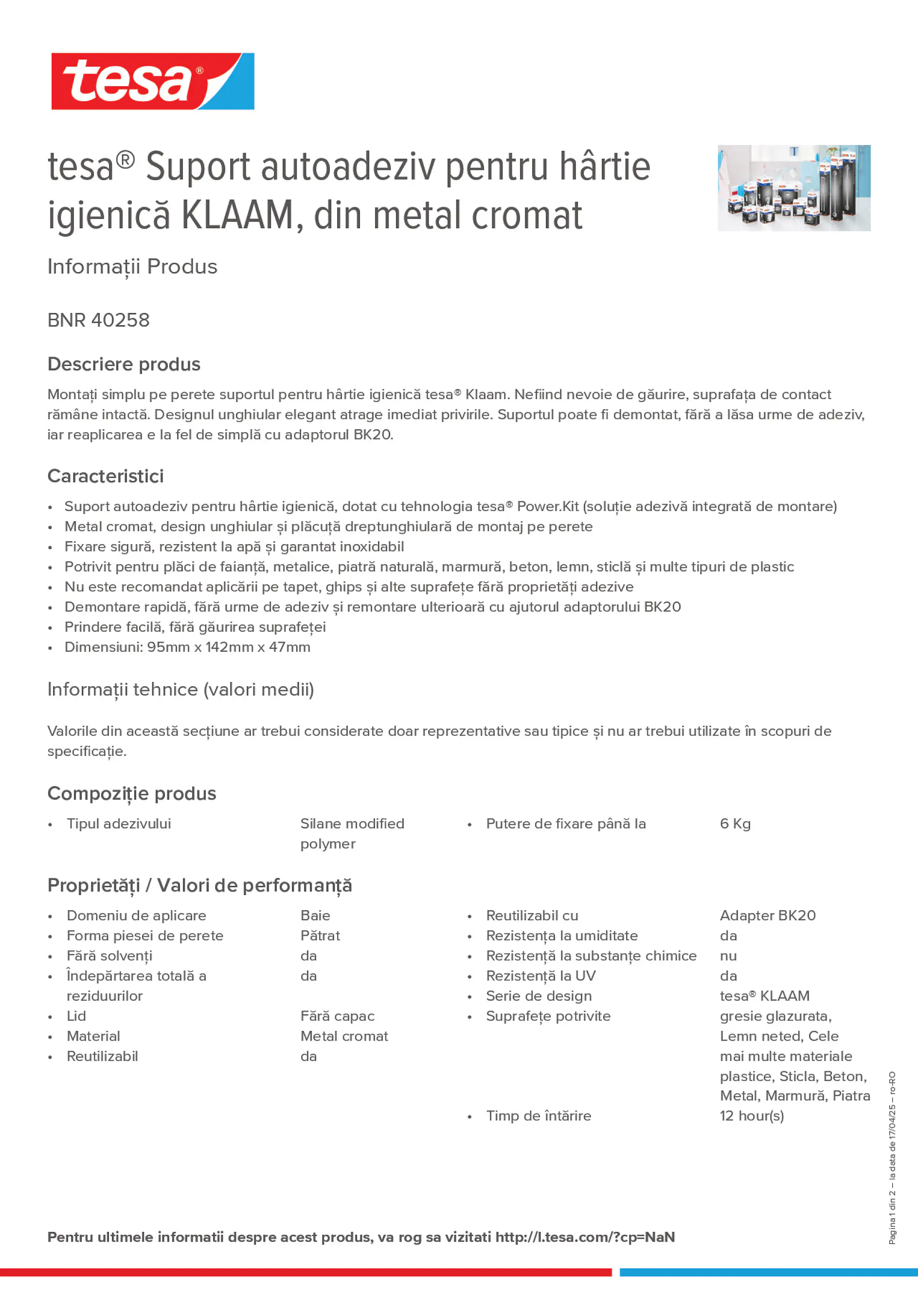 Product information_tesa® 40258_ro-RO