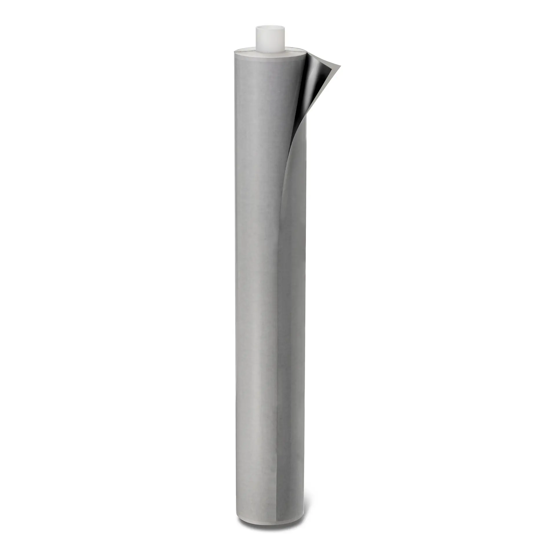 roll of silver tesa adhesive tape standing upright on a white background (Acest text a fost generat de inteligența artificială)