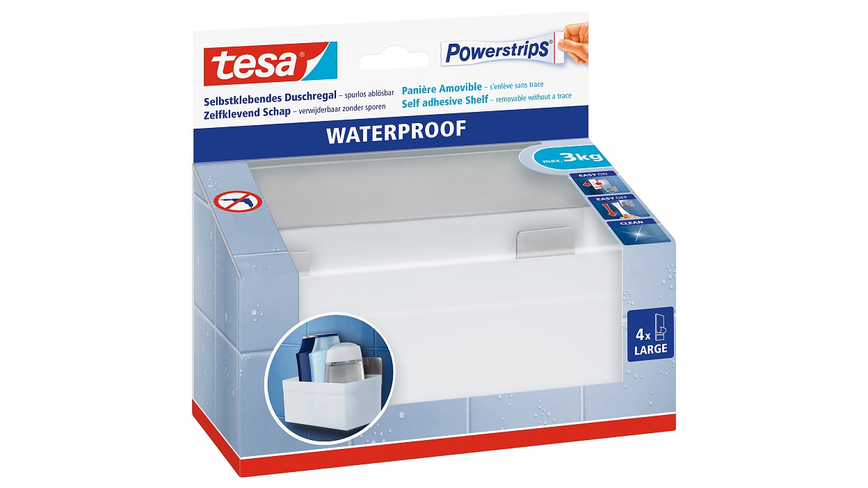 tesa Powerstrips waterproof shelf zoom