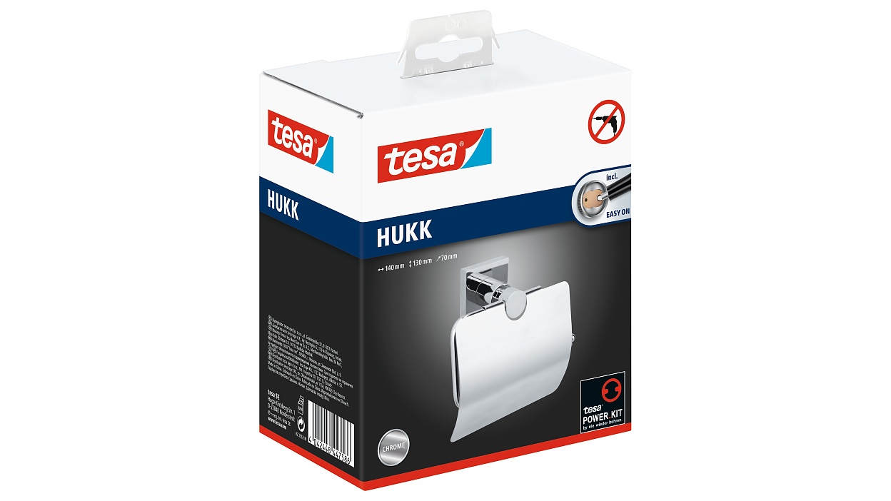 [en-en] tesa Hukk Toilet Roll Holder With Lid