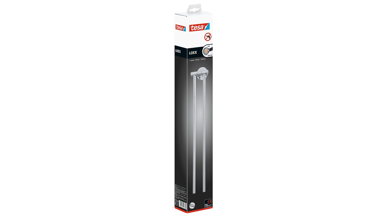 [en-en] tesa Loxx 2-Armed Towel Holder