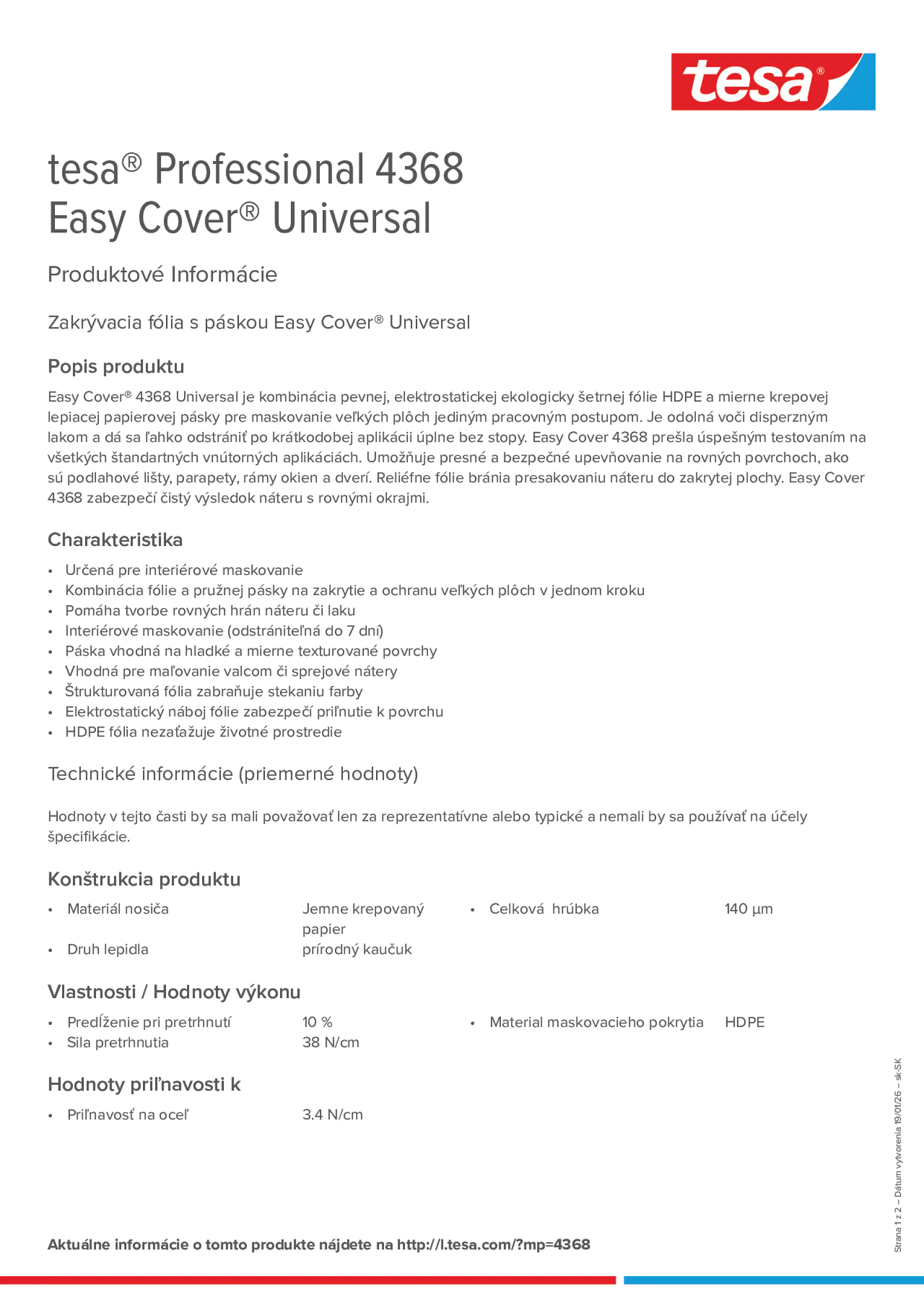 Product information_tesa® Professional 04368_sk-SK