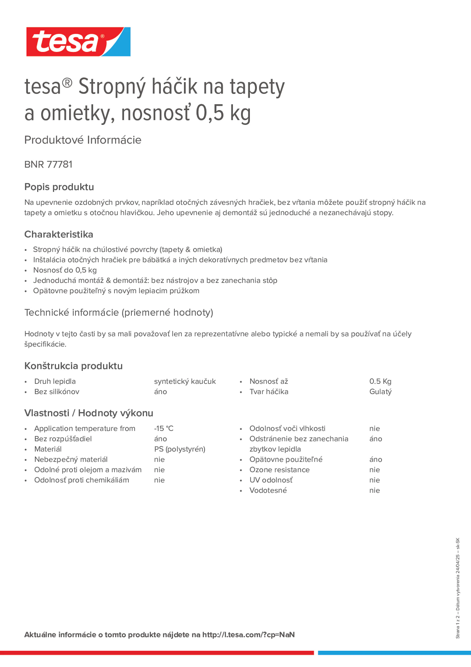 Product information_tesa® 77781_sk-SK