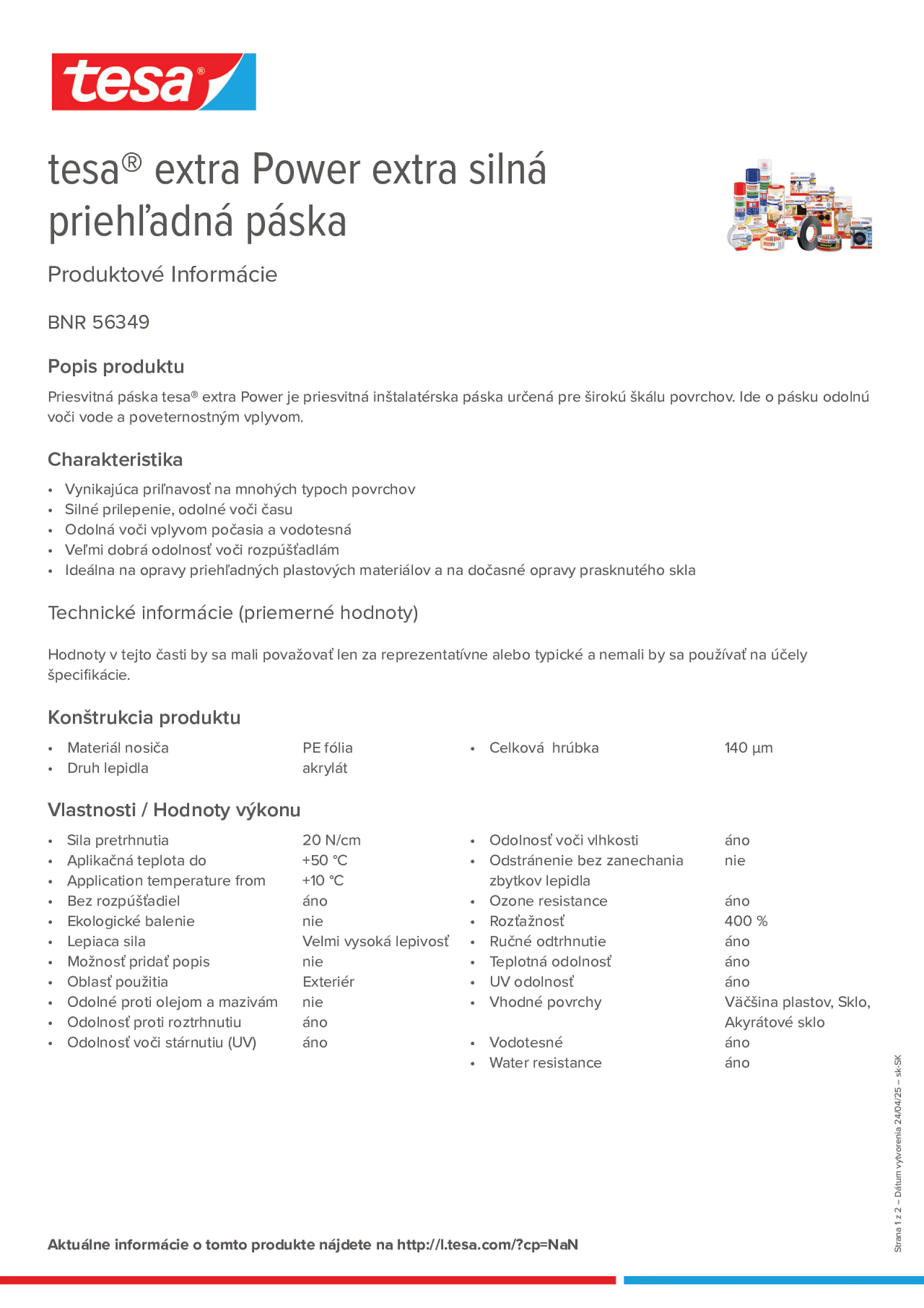 Product information_tesa® extra Power 56349_sk-SK