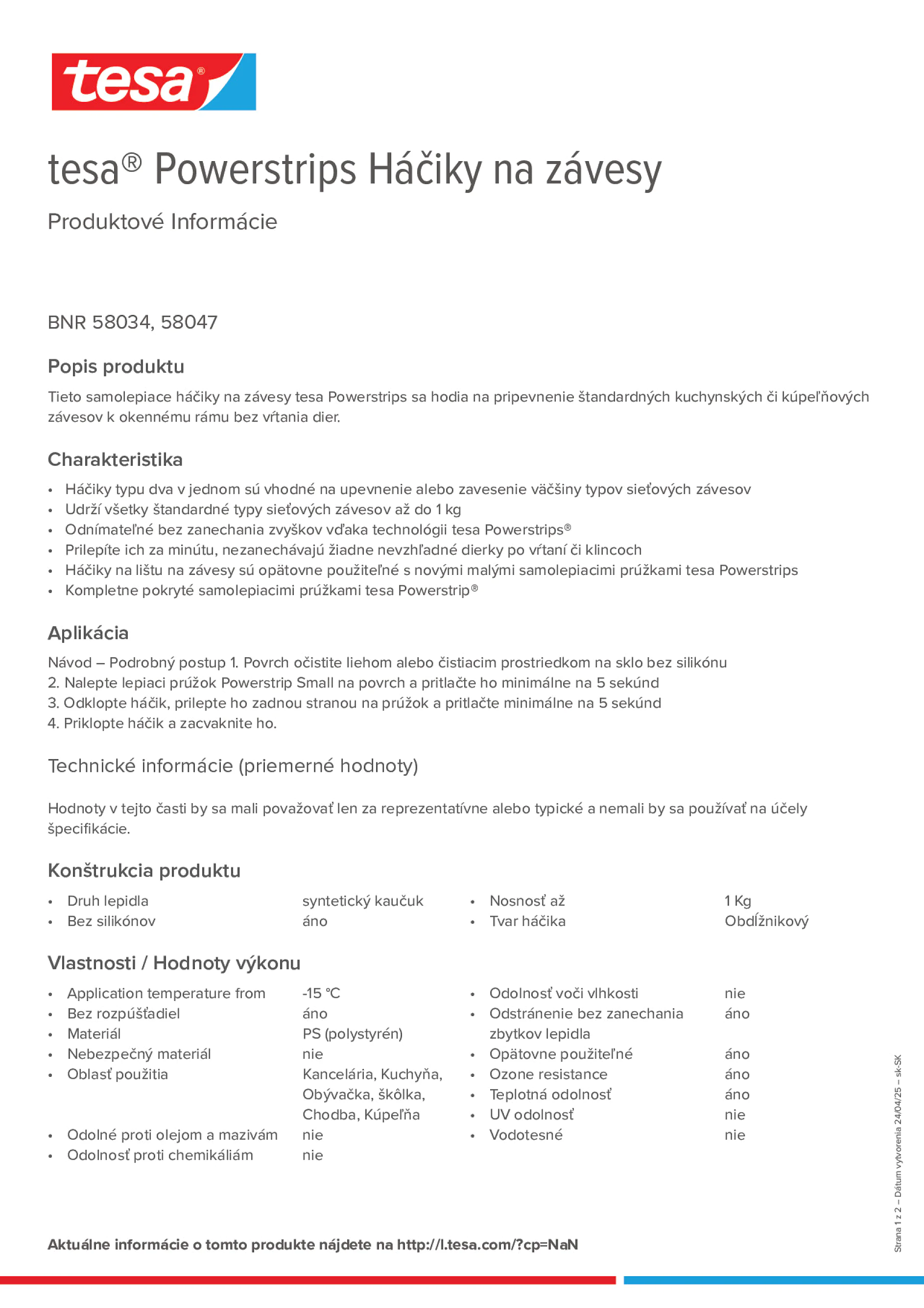 Product information_tesa® Powerstrips 58034_sk-SK