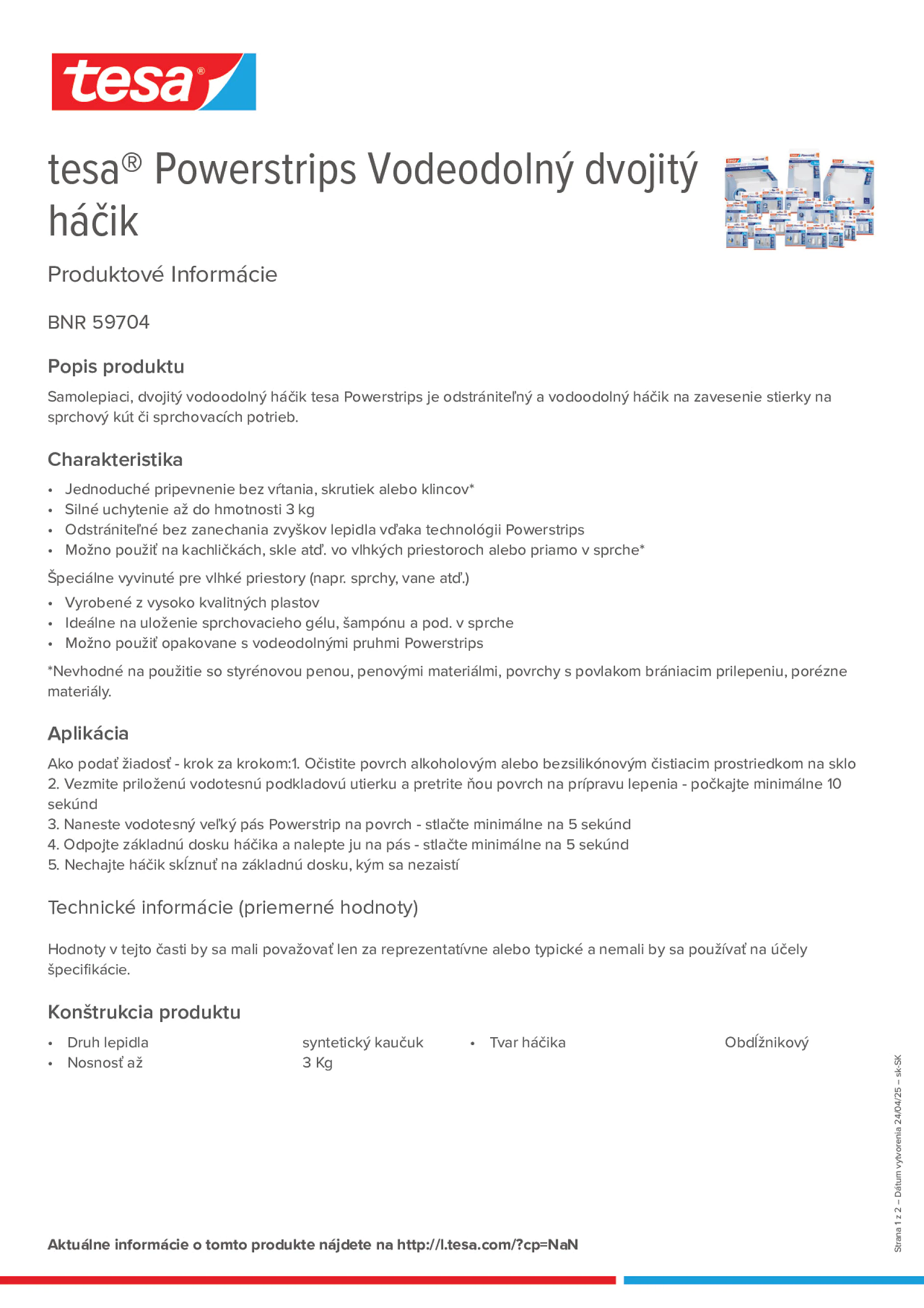 Product information_tesa® Powerstrips 59704_sk-SK