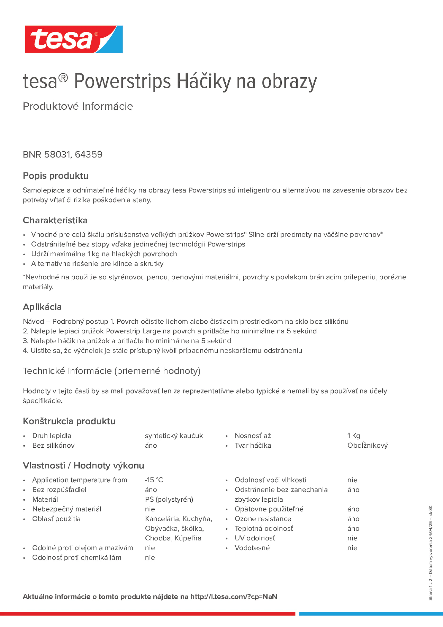Product information_tesa® Powerstrips 58031_sk-SK