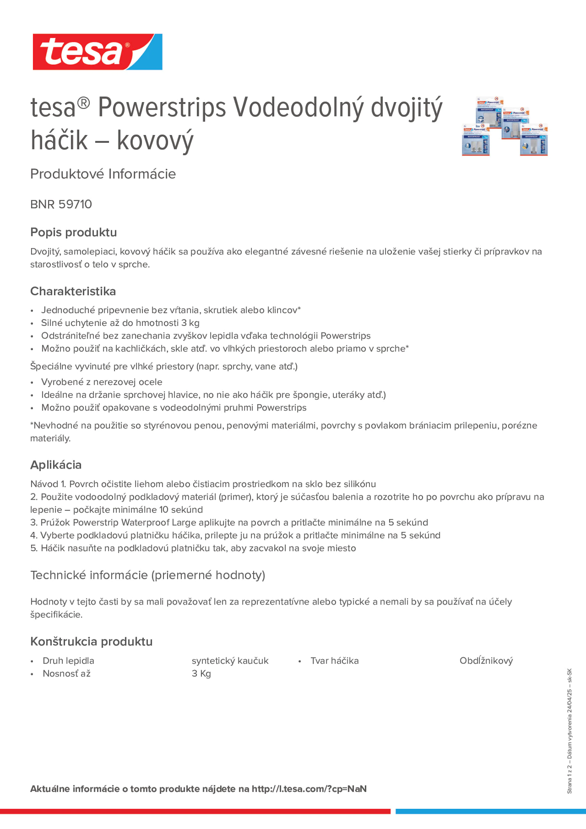 Product information_tesa® Powerstrips 59710_sk-SK