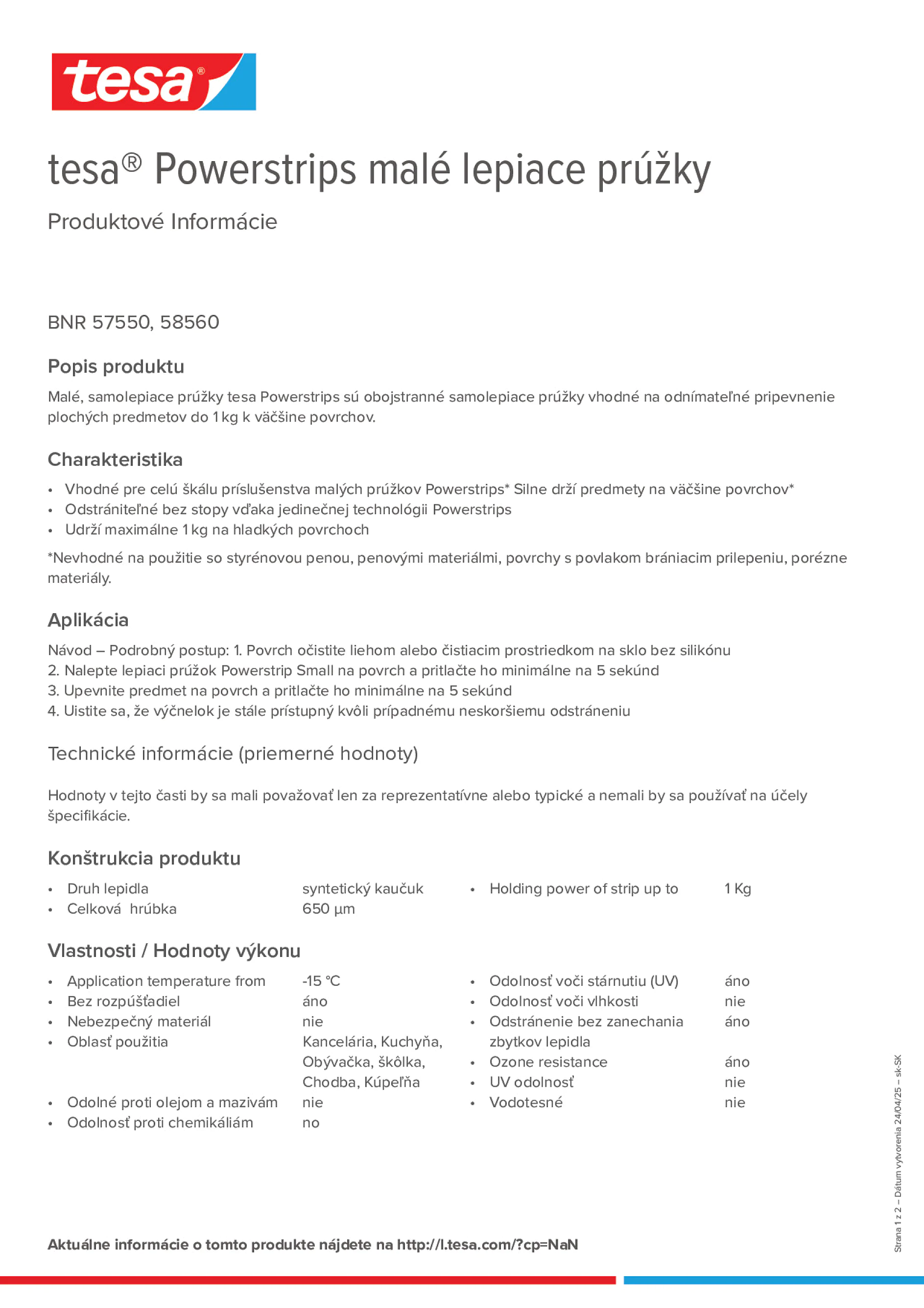 Product information_tesa® Powerstrips 58560_sk-SK