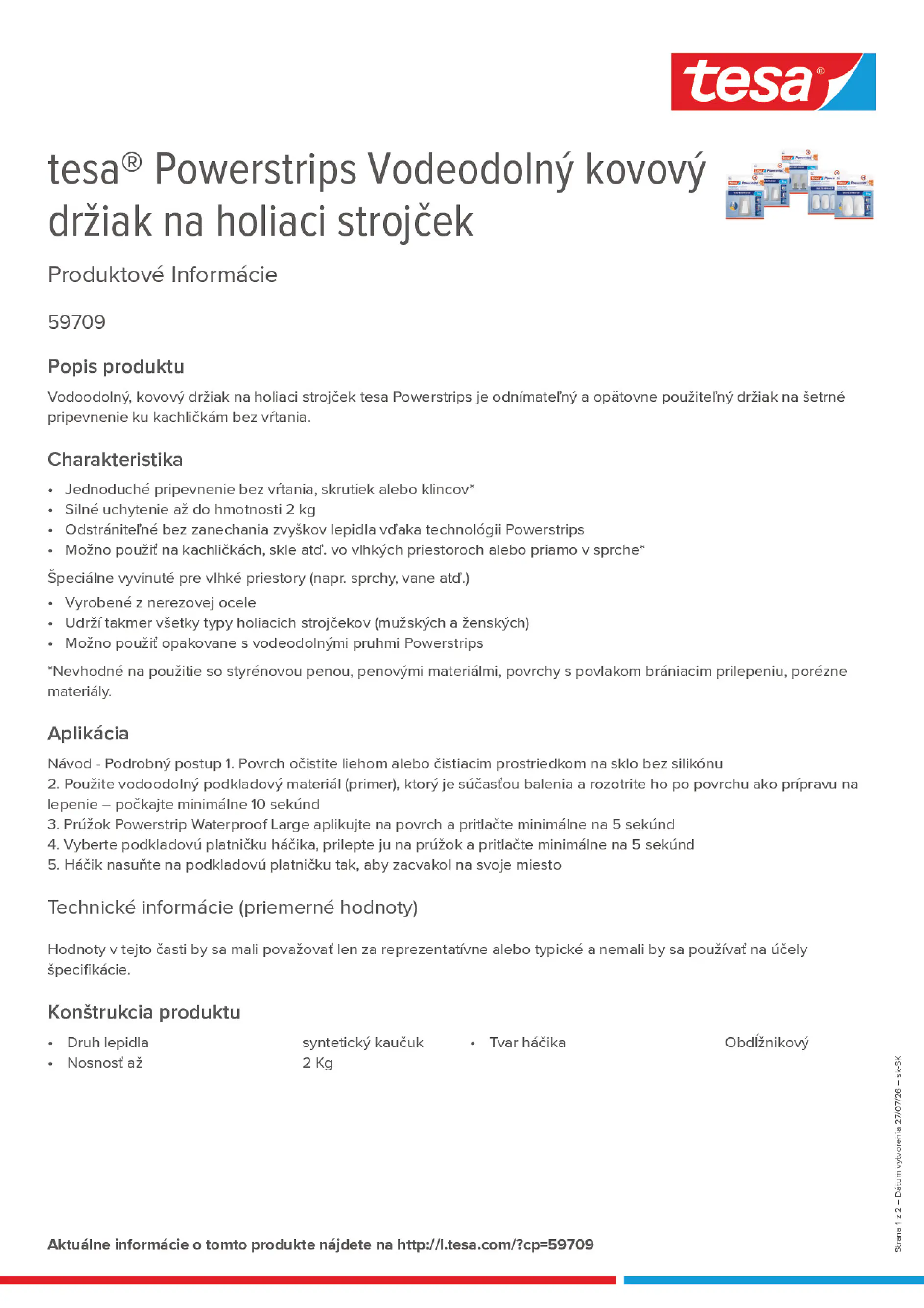 Product information_tesa® Powerstrips 59709_sk-SK