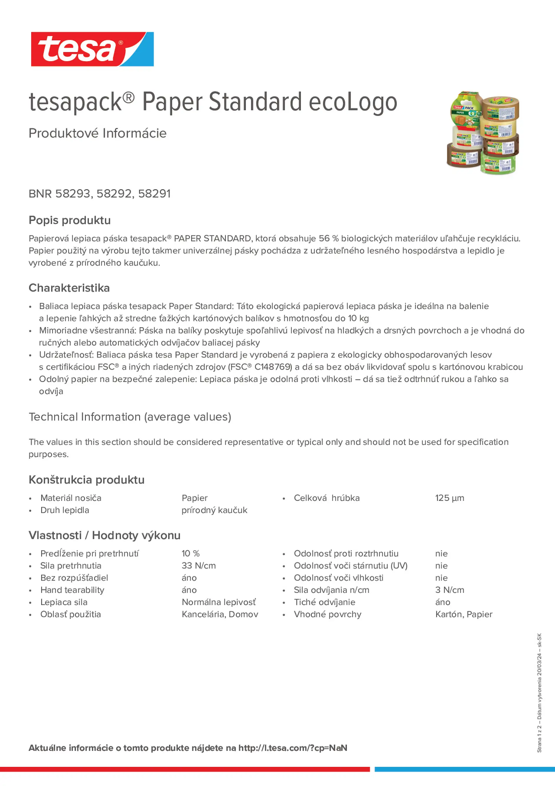 Product information_tesapack® 58293_sk-SK