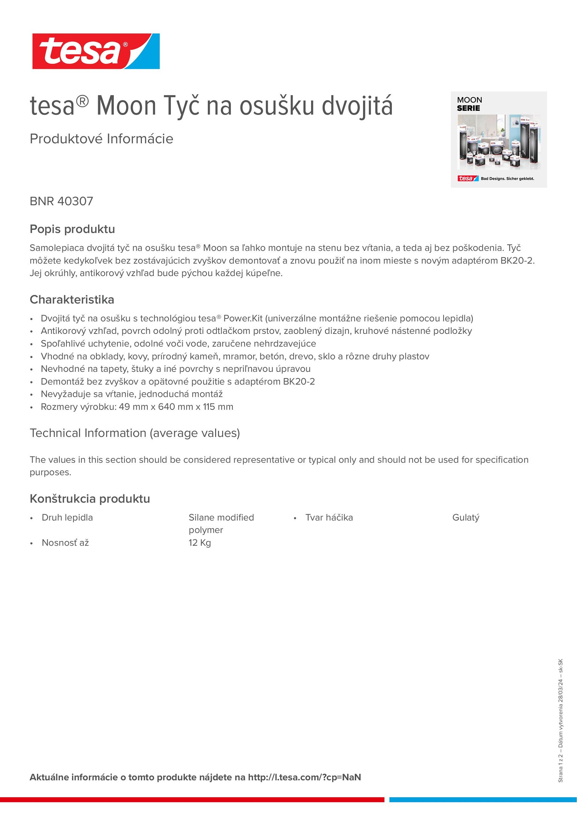 Product information_tesa® 40307_sk-SK
