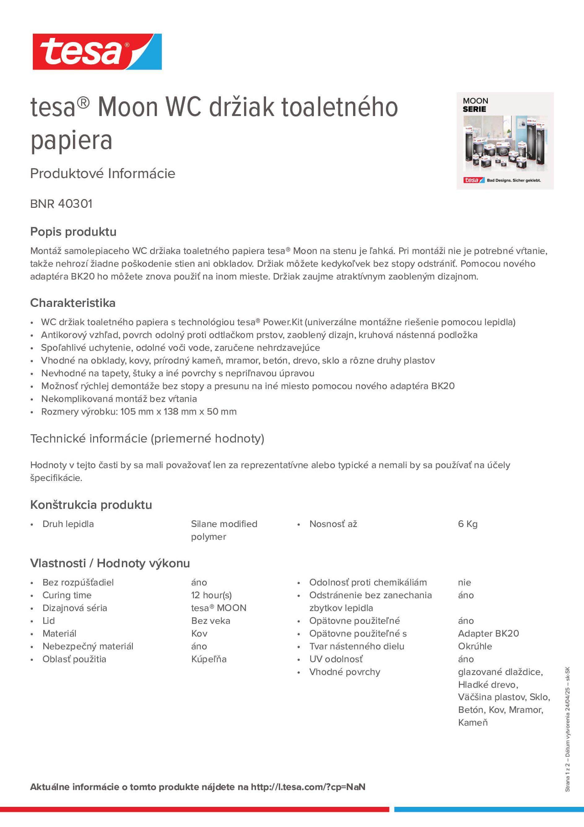 Product information_tesa® 40301_sk-SK