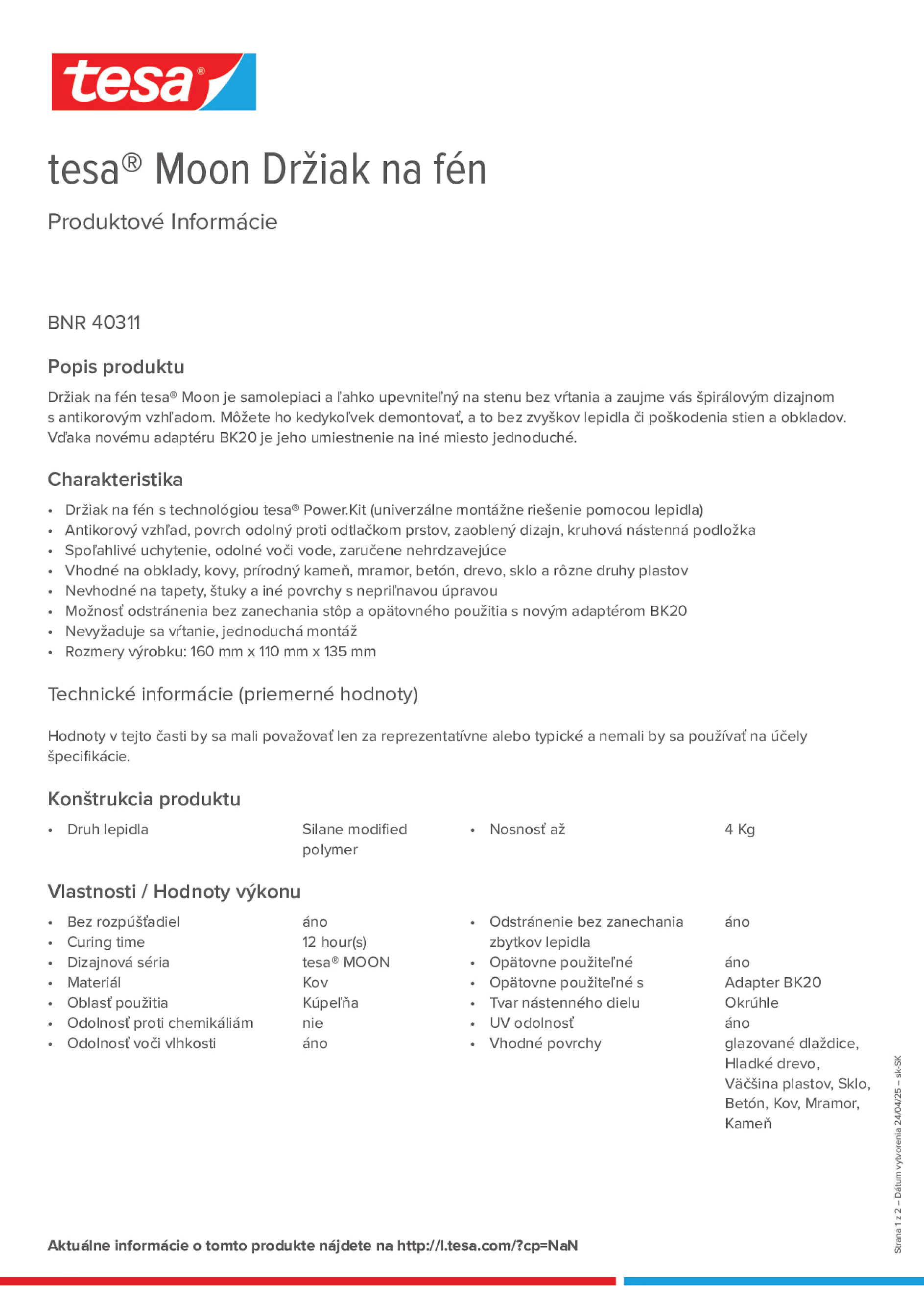 Product information_tesa® 40311_sk-SK