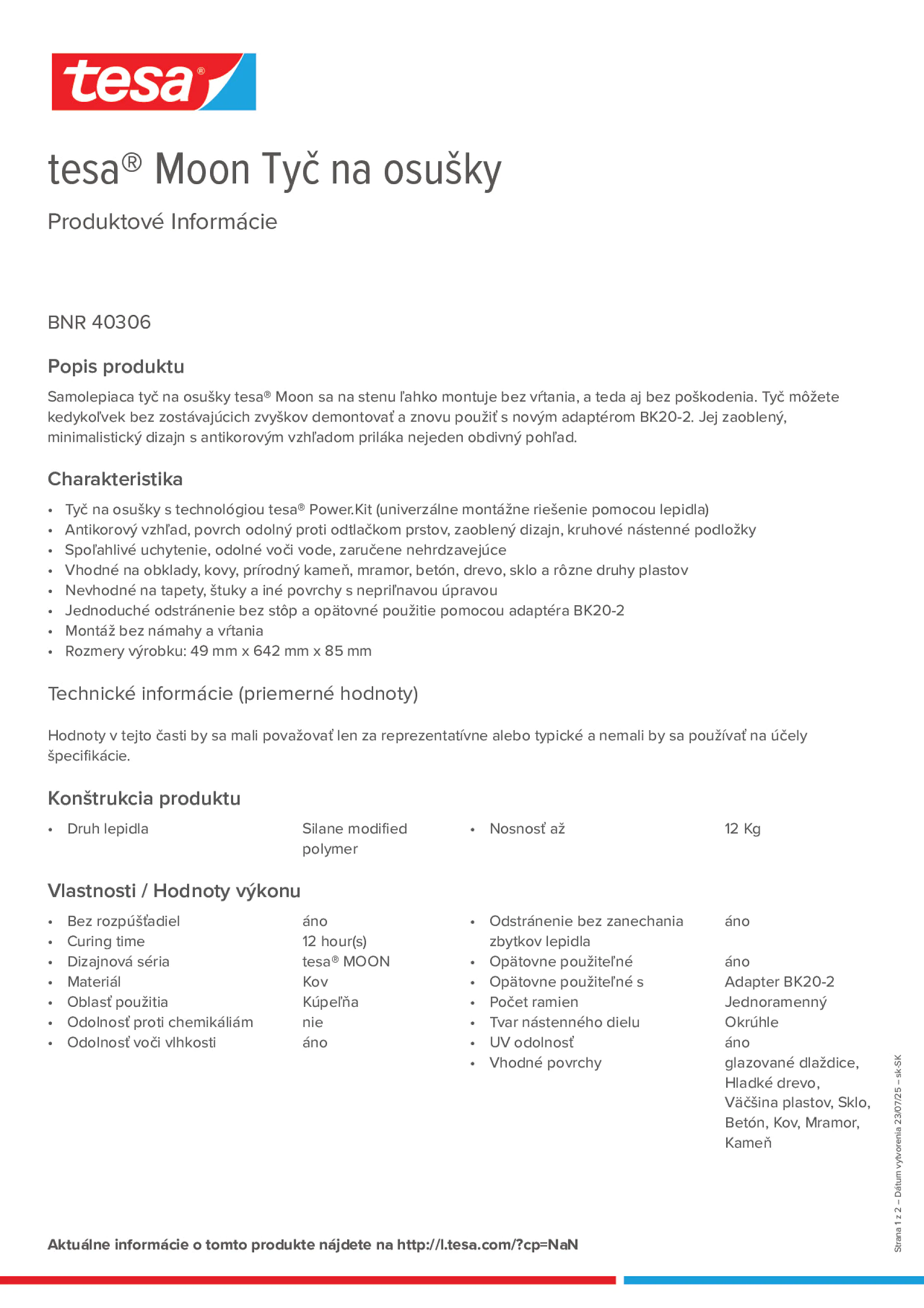 Product information_tesa® 40306_sk-SK