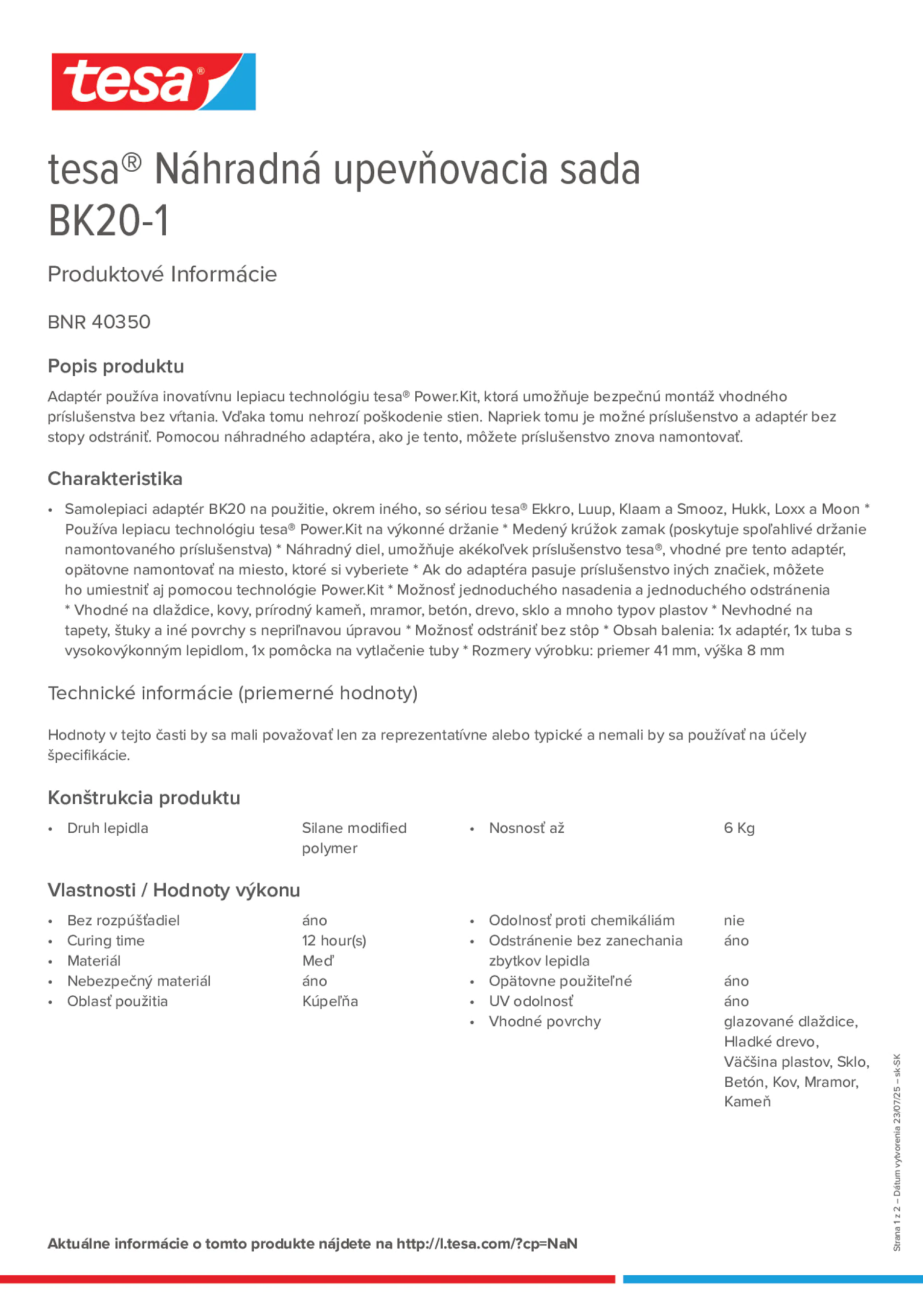 Product information_tesa® 40350_sk-SK
