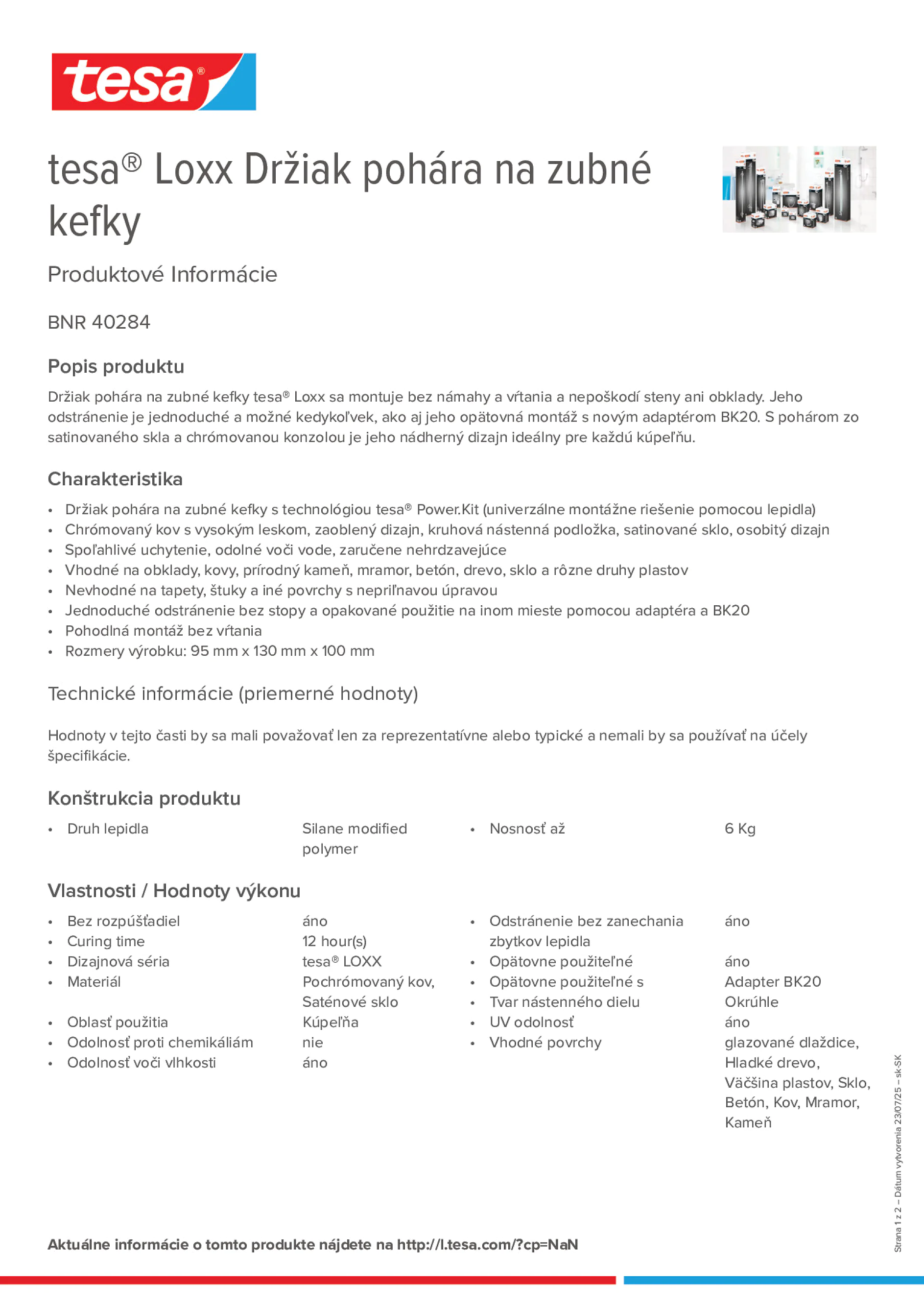 Product information_tesa® 40284_sk-SK