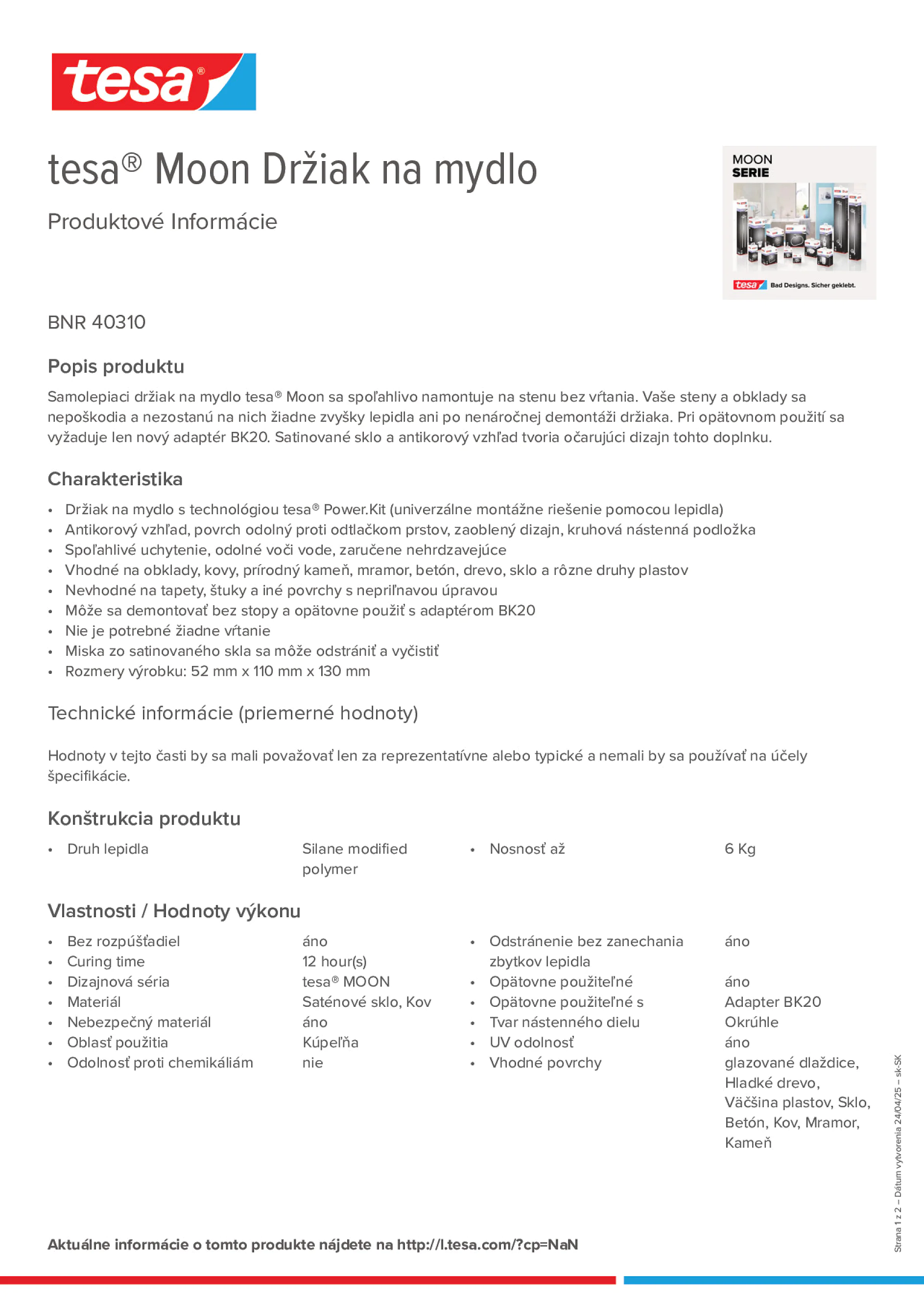 Product information_tesa® 40310_sk-SK