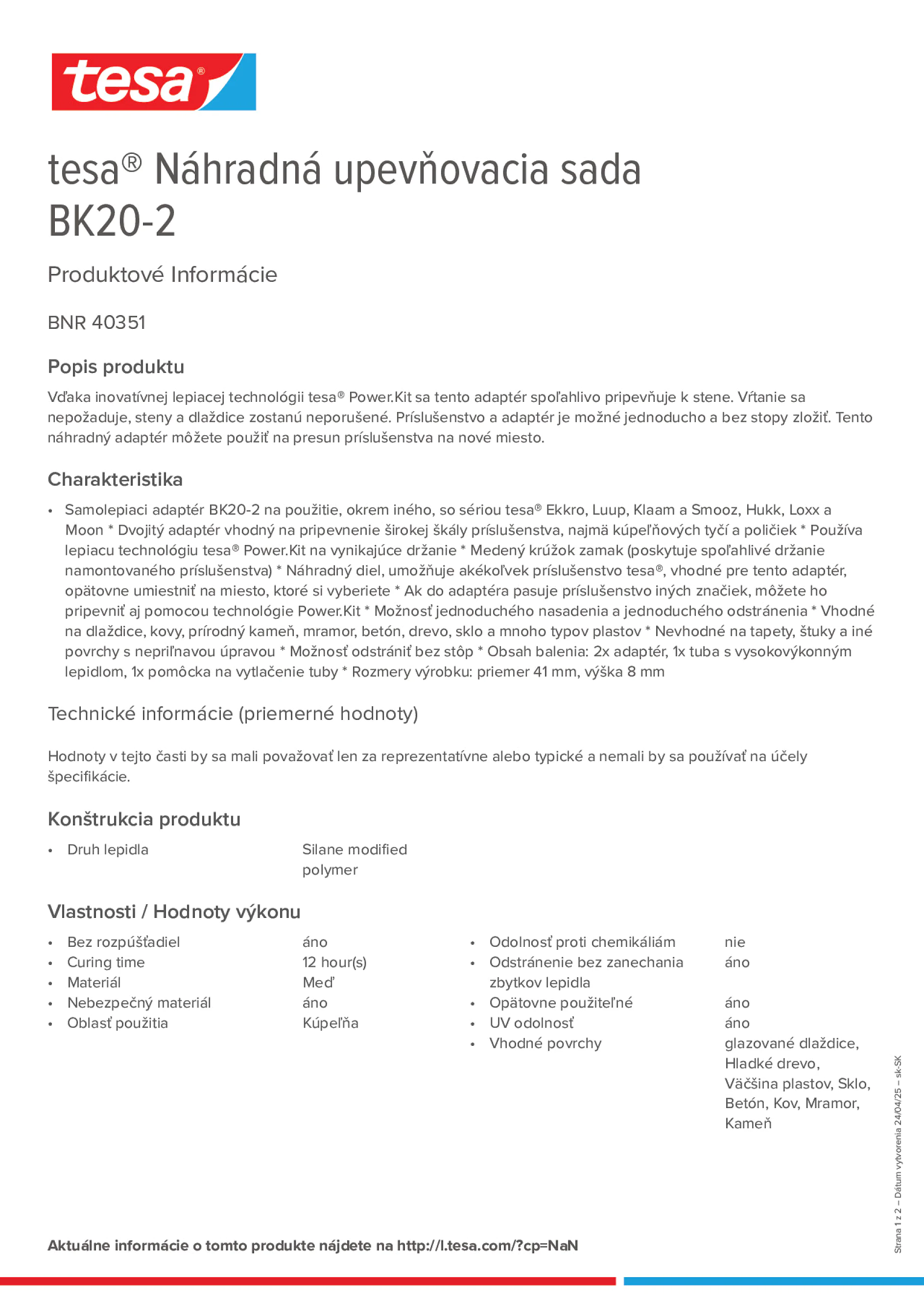 Product information_tesa® 40351_sk-SK