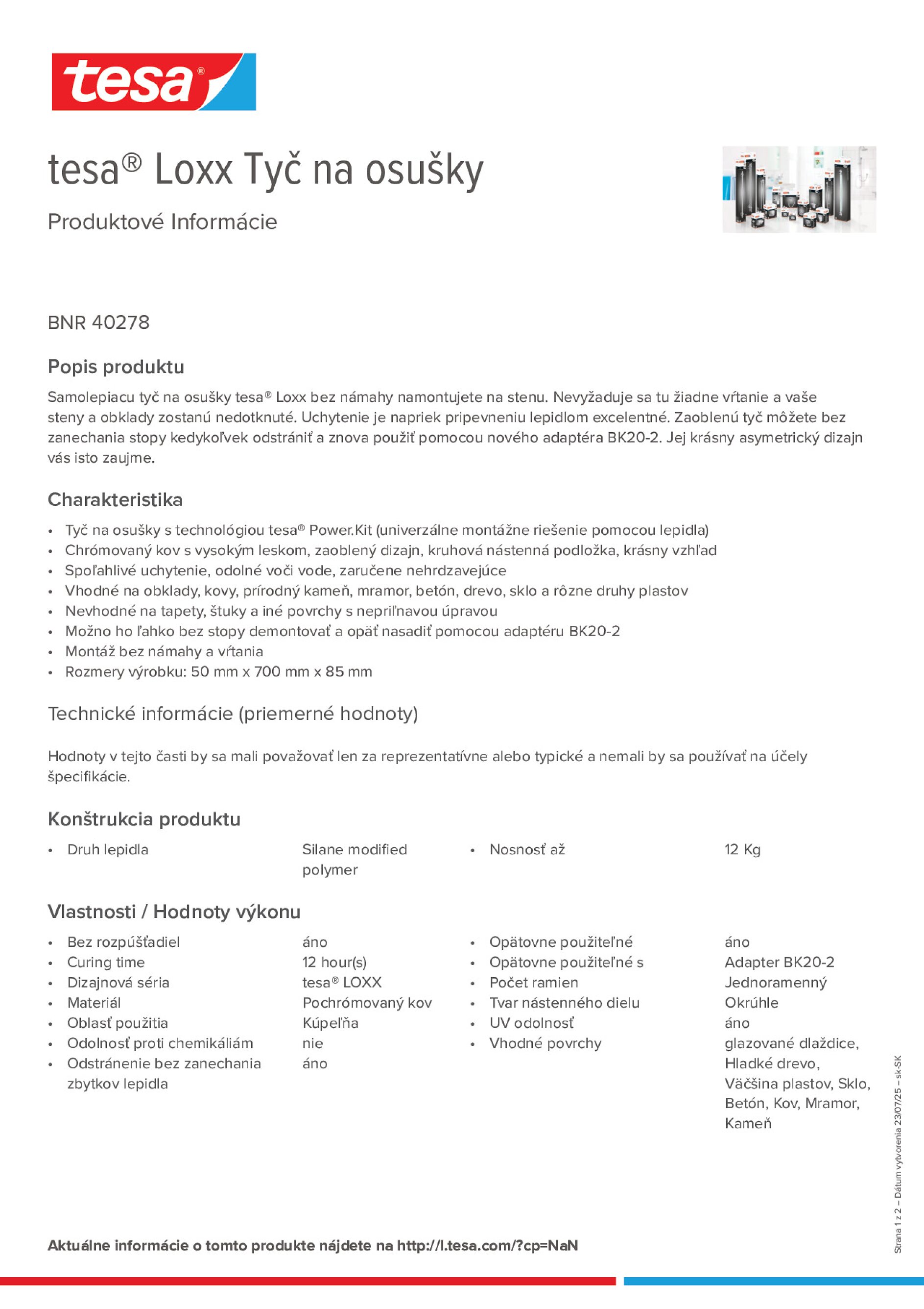 Product information_tesa® 40278_sk-SK