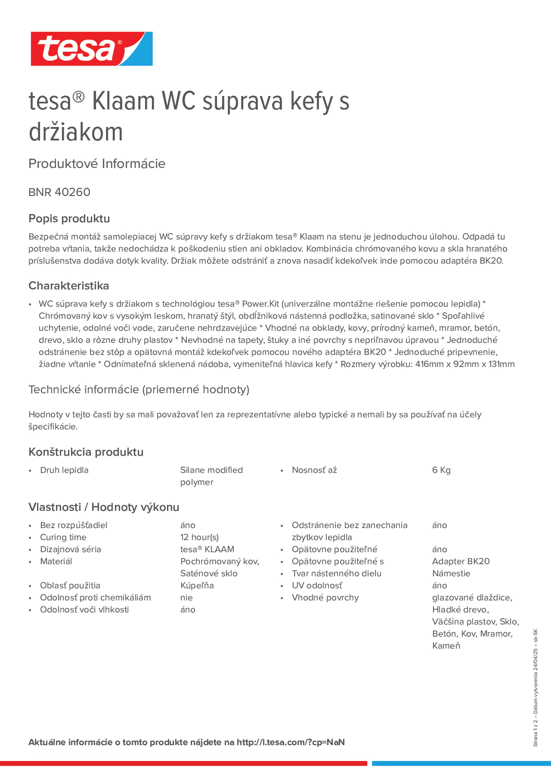 Product information_tesa® 40260_sk-SK