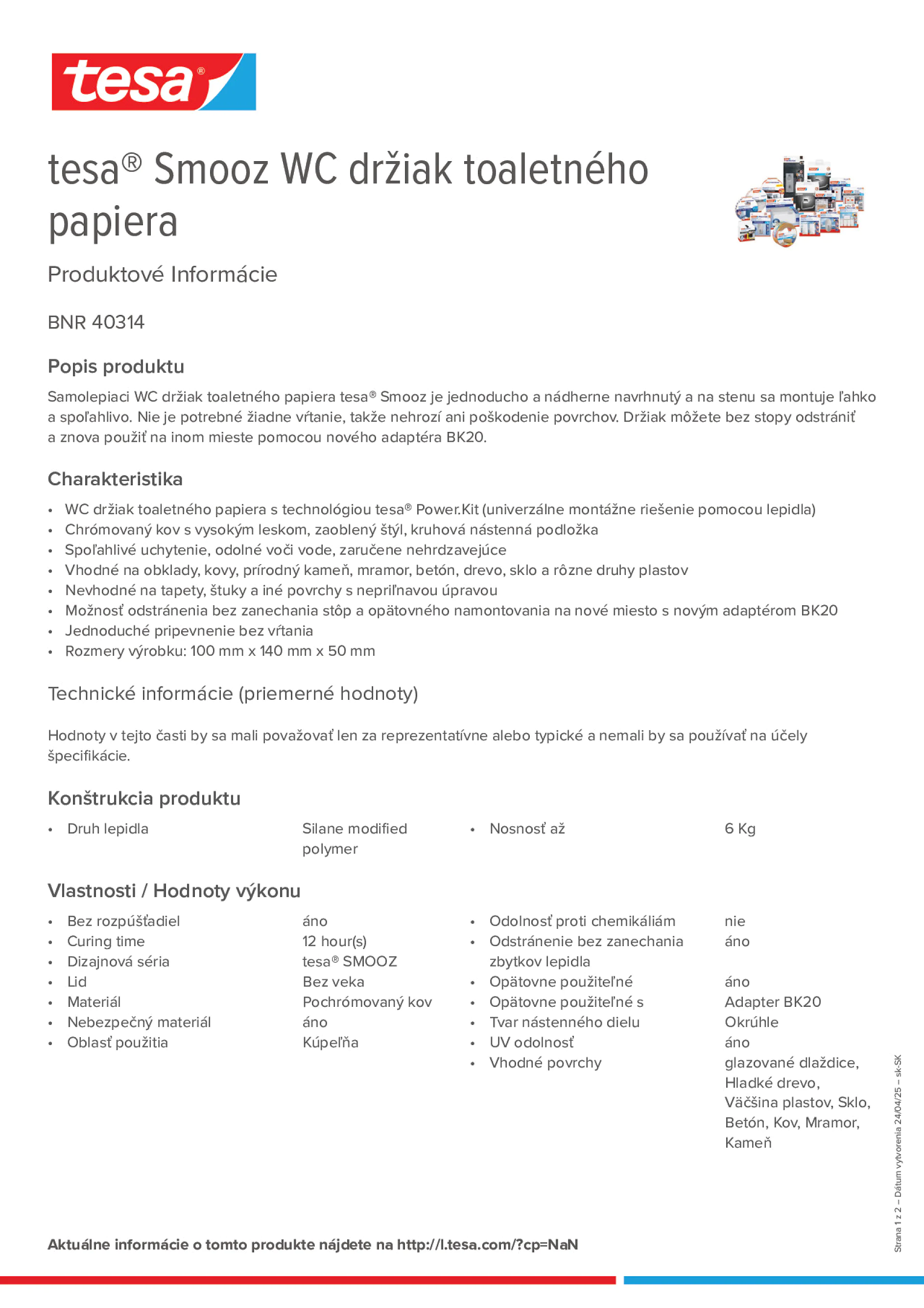 Product information_tesa® 40314_sk-SK