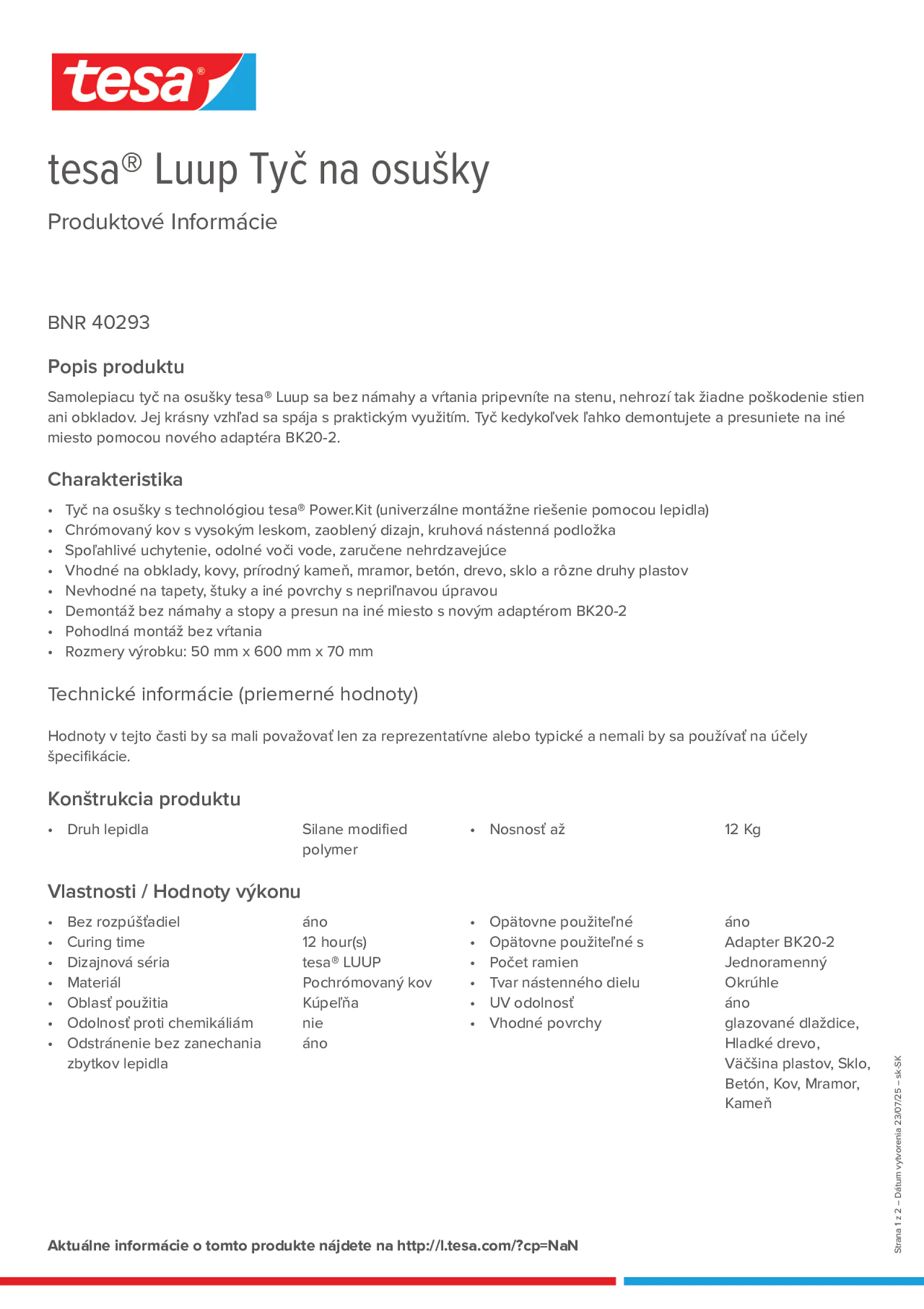 Product information_tesa® 40293_sk-SK