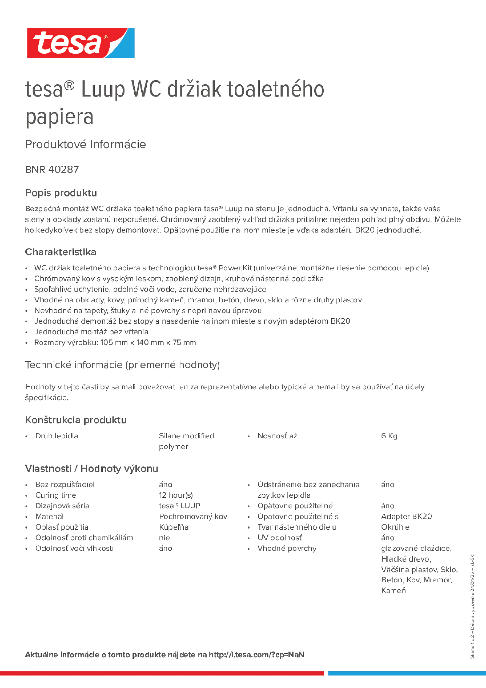 Product information_tesa® 40287_sk-SK