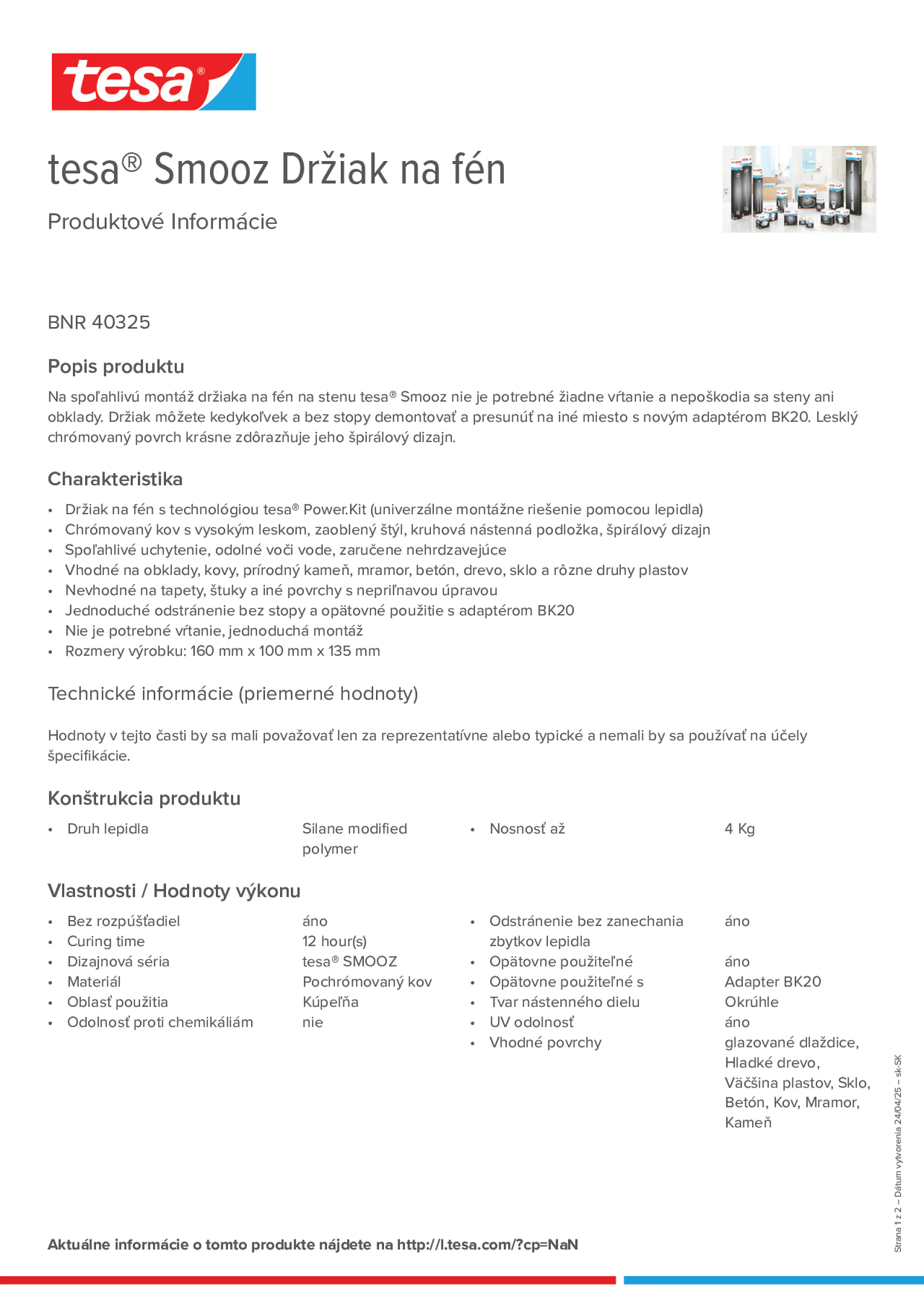Product information_tesa® 40325_sk-SK
