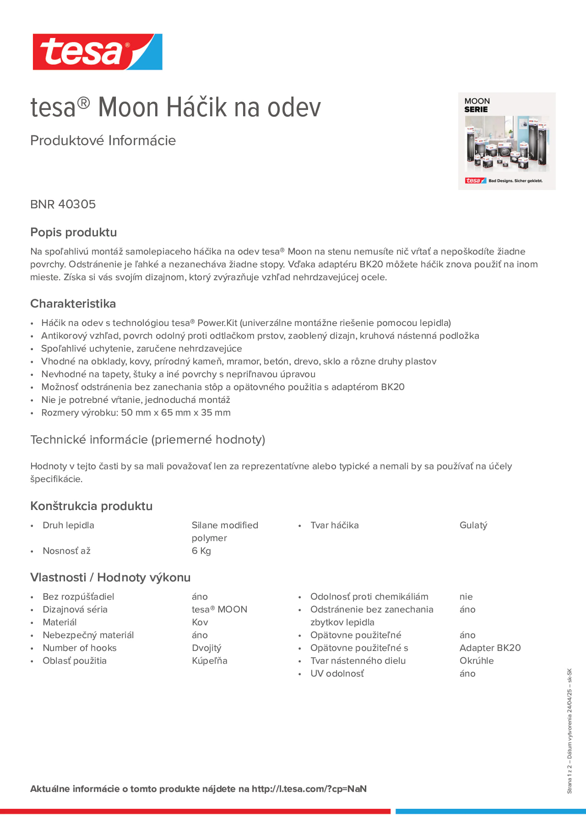 Product information_tesa® 40305_sk-SK