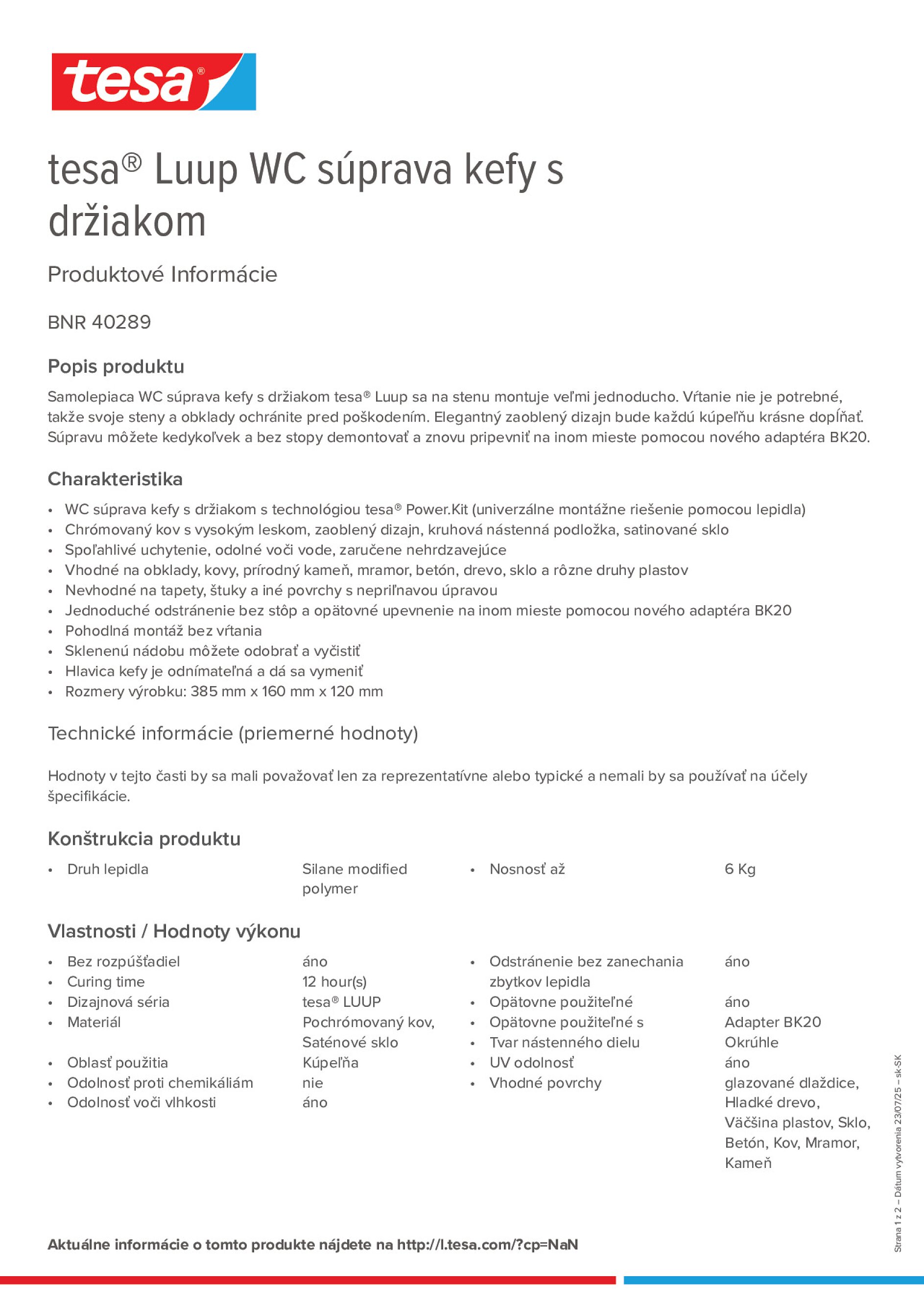 Product information_tesa® 40289_sk-SK