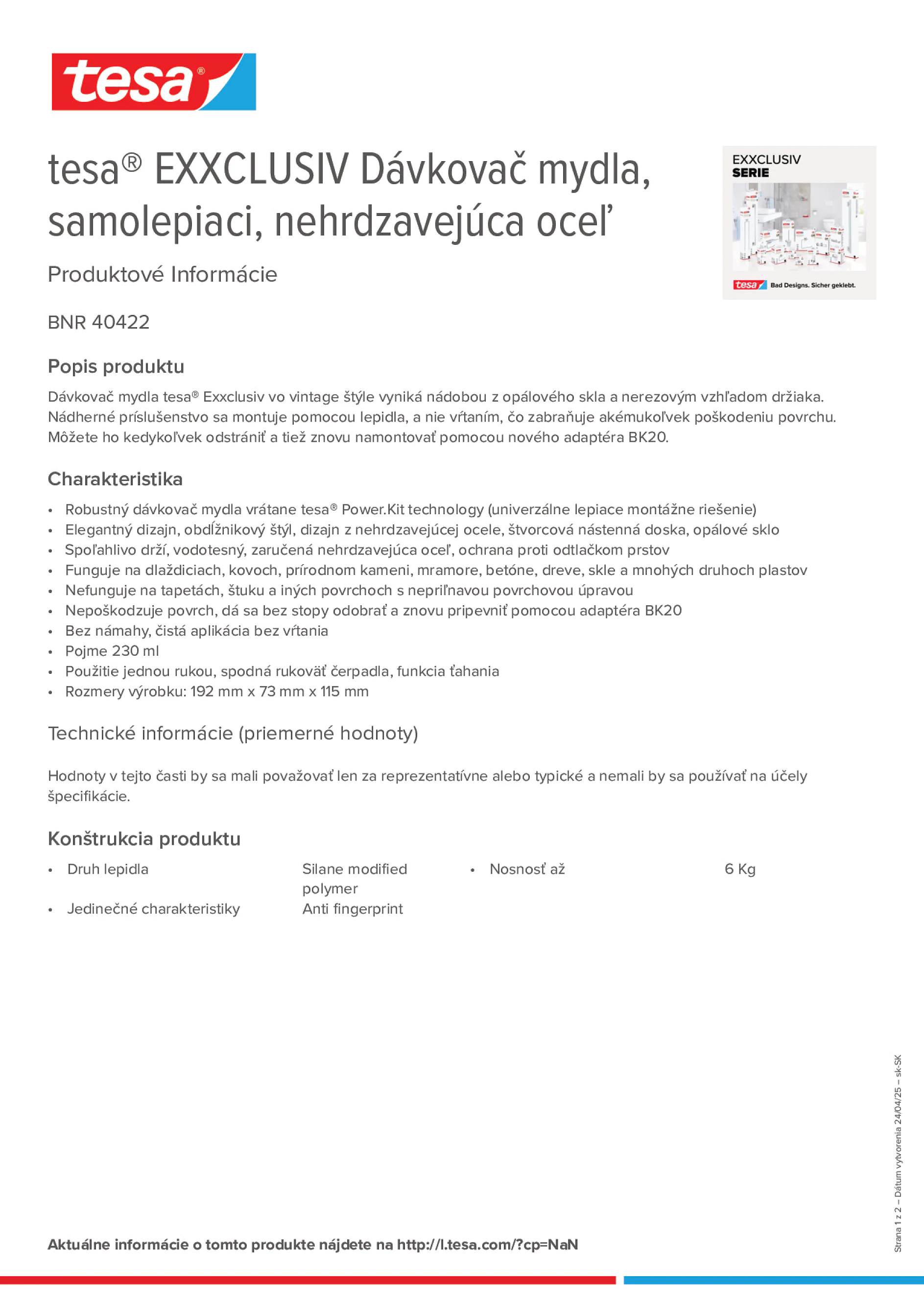 Product information_tesa® 40422_sk-SK