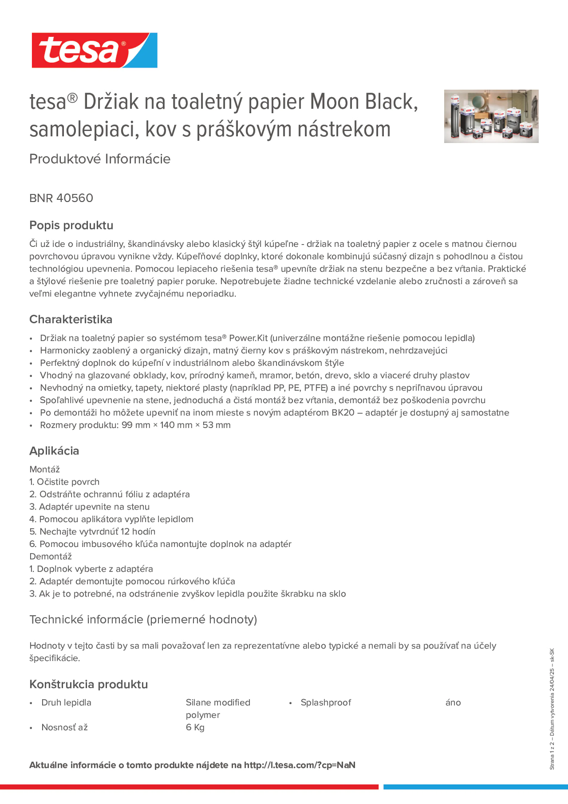 Product information_tesa® 40560_sk-SK