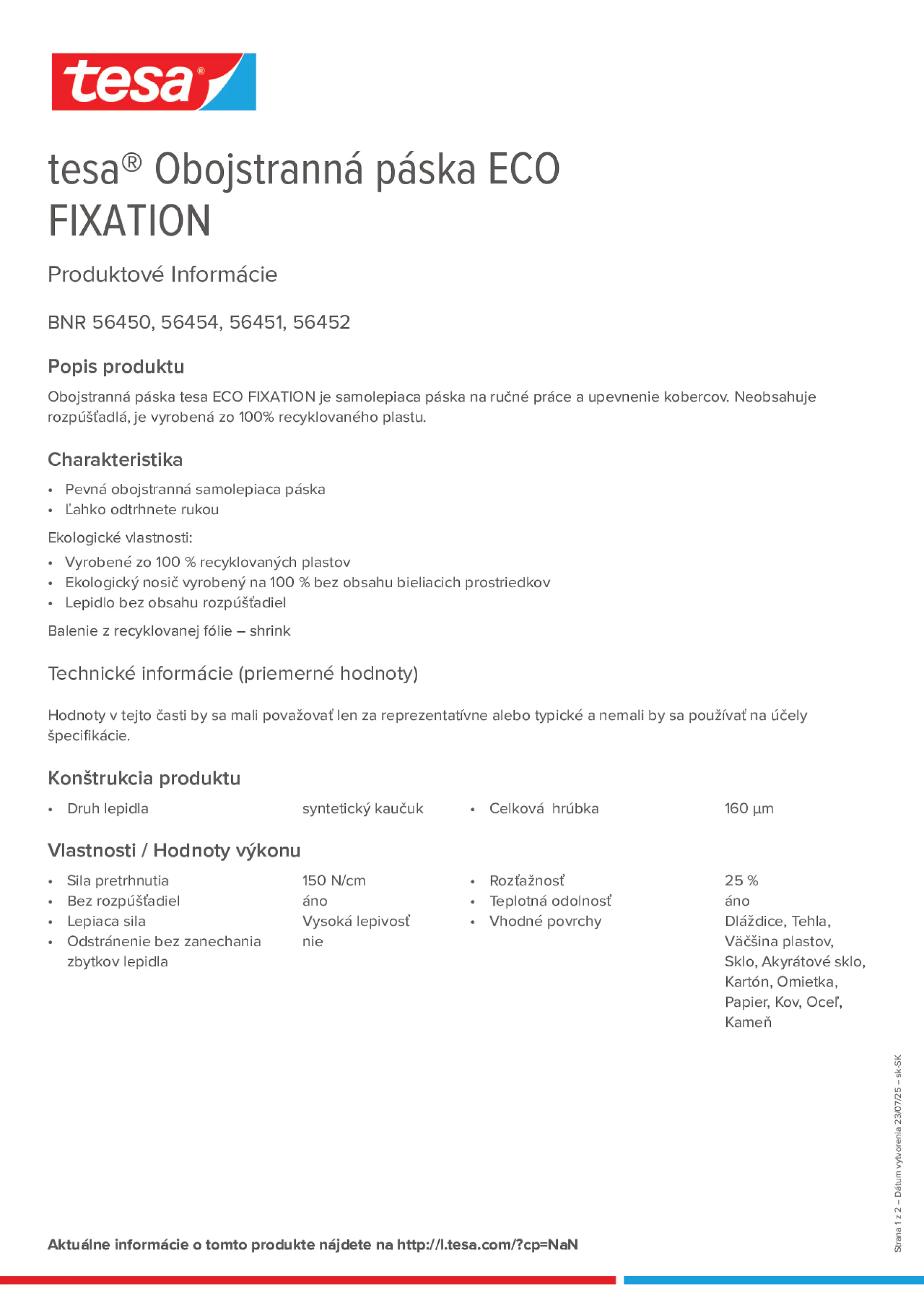 Product information_tesa® 56450_sk-SK