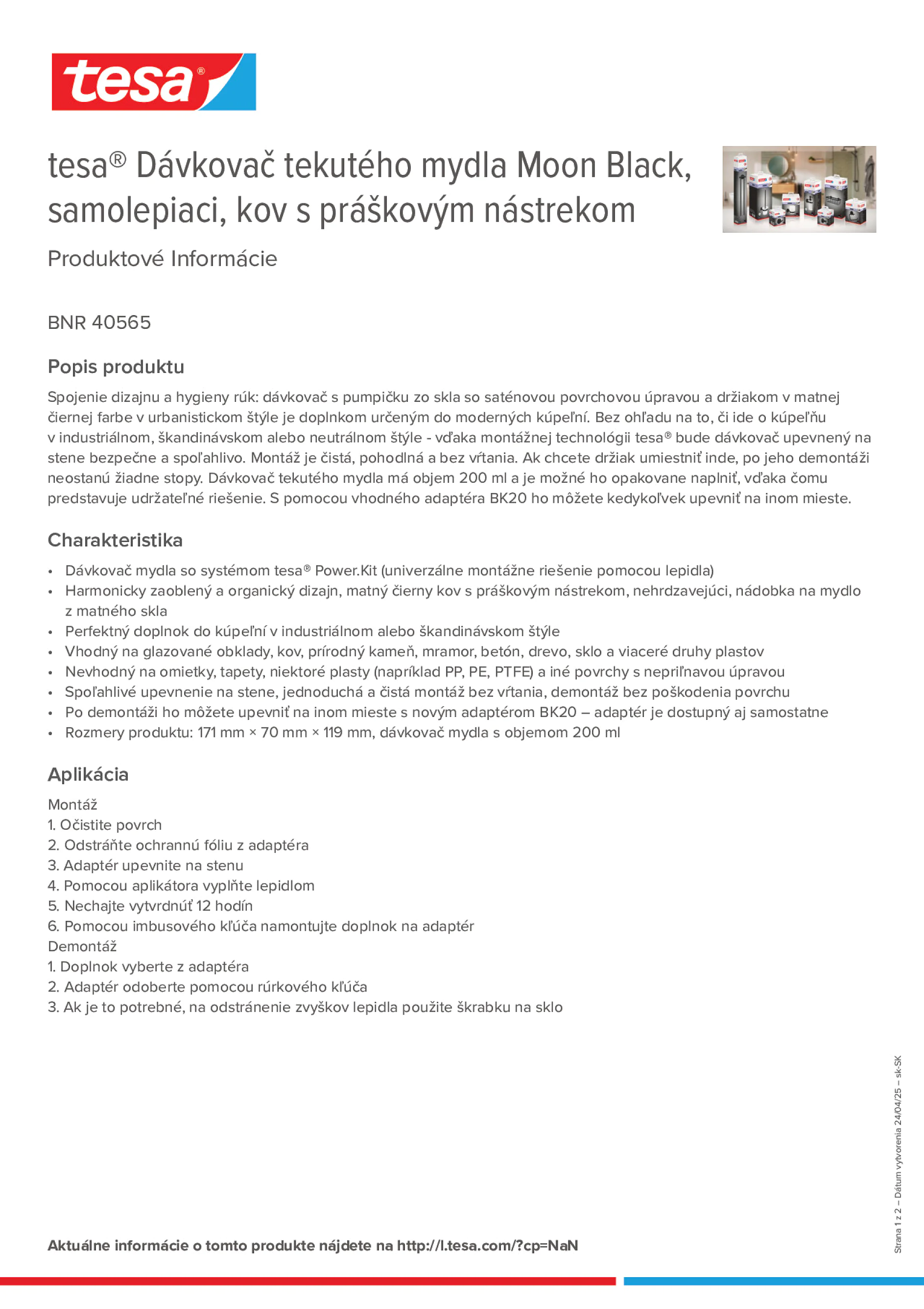 Product information_tesa® 40565_sk-SK