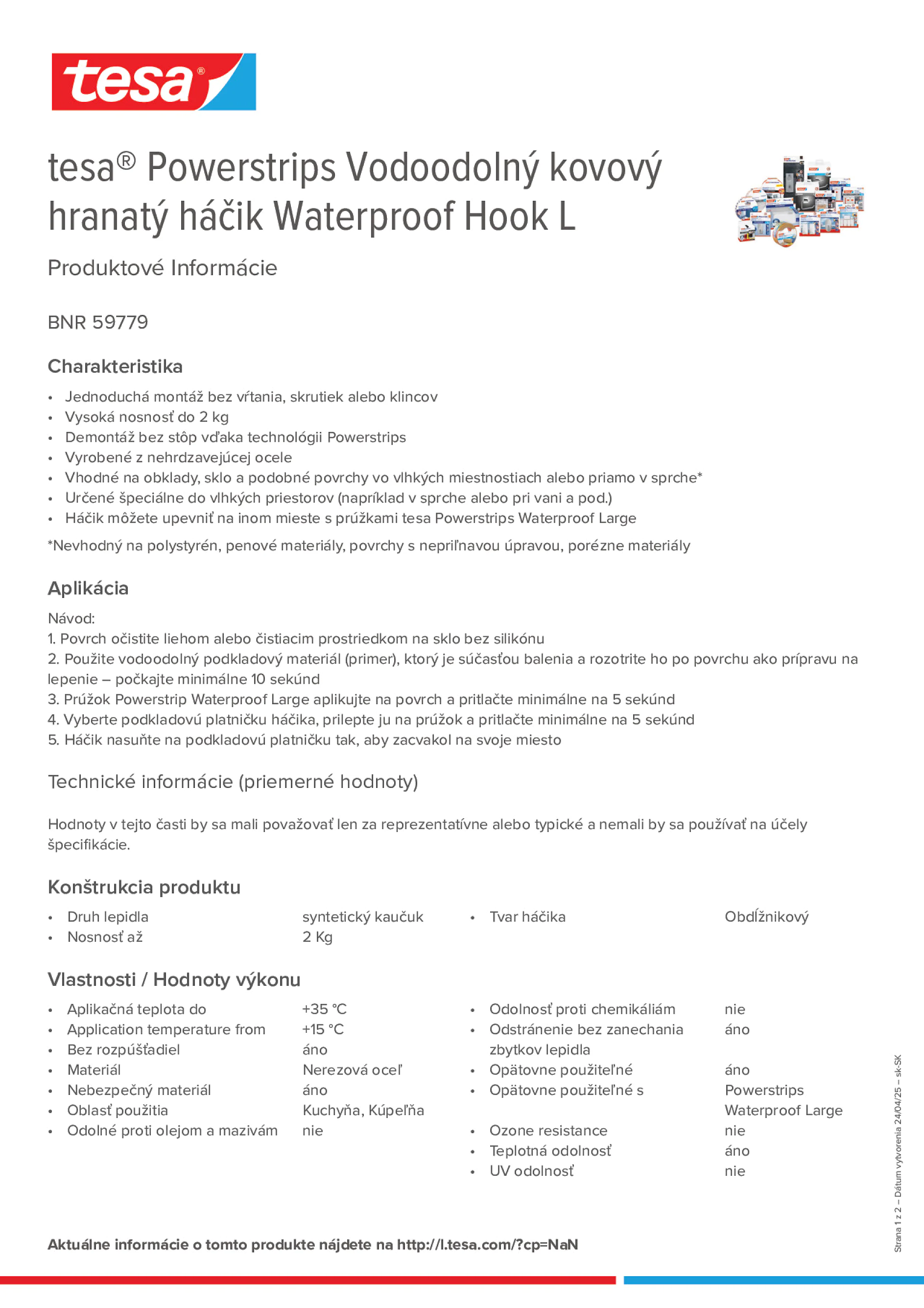 Product information_tesa® Powerstrips 59779_sk-SK