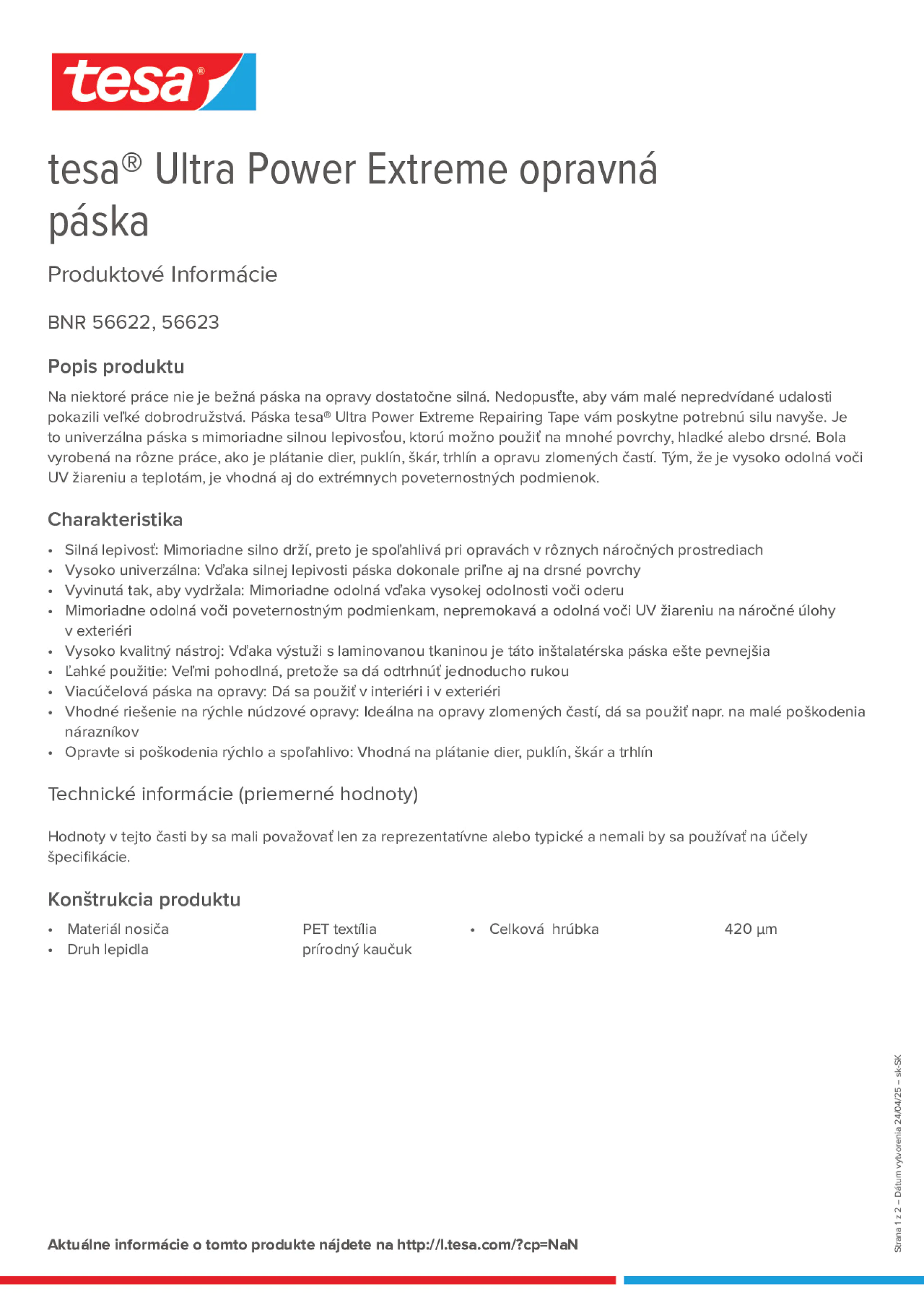 Product information_tesa® 56622_sk-SK