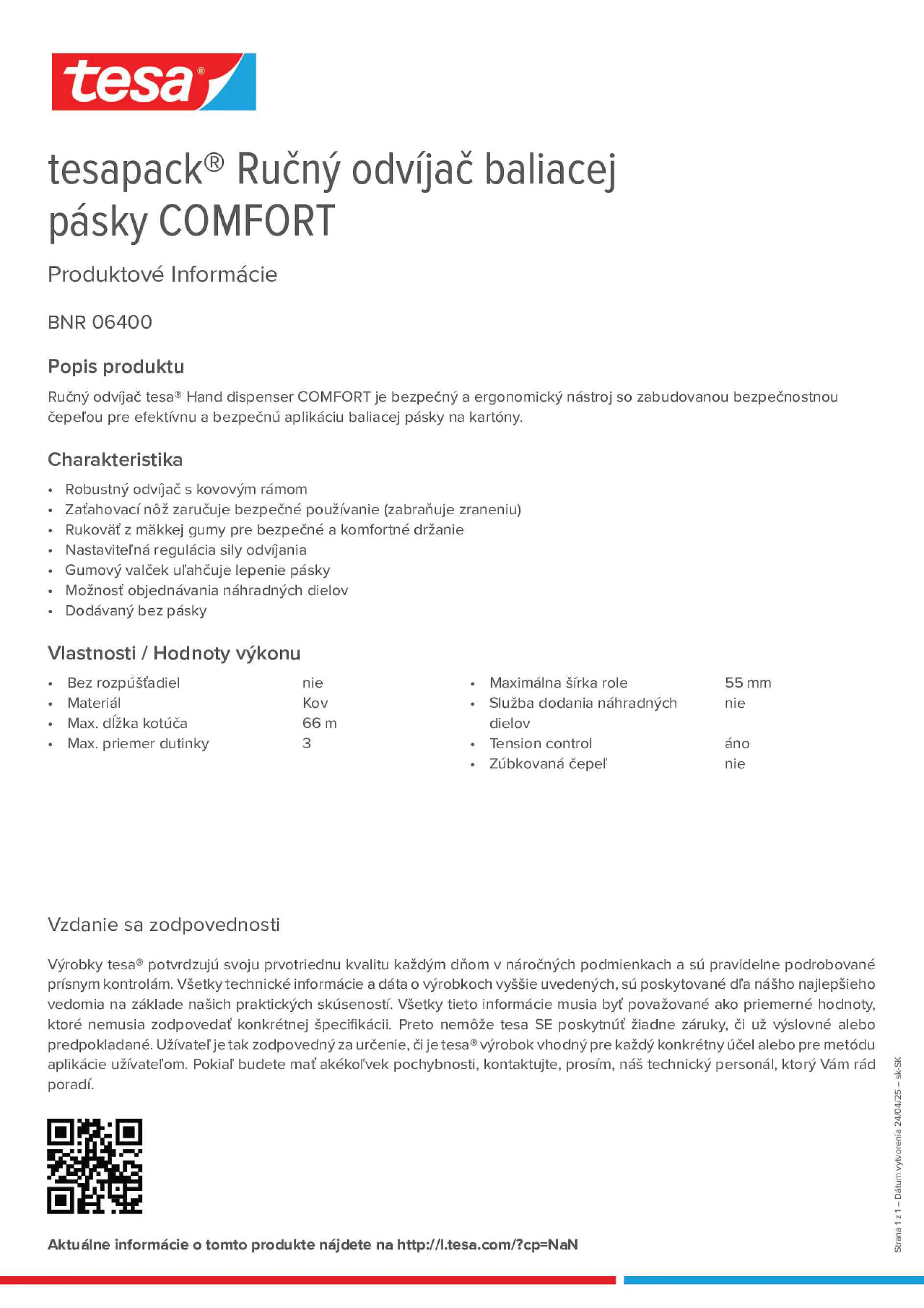 Product information_tesapack® 06400_sk-SK