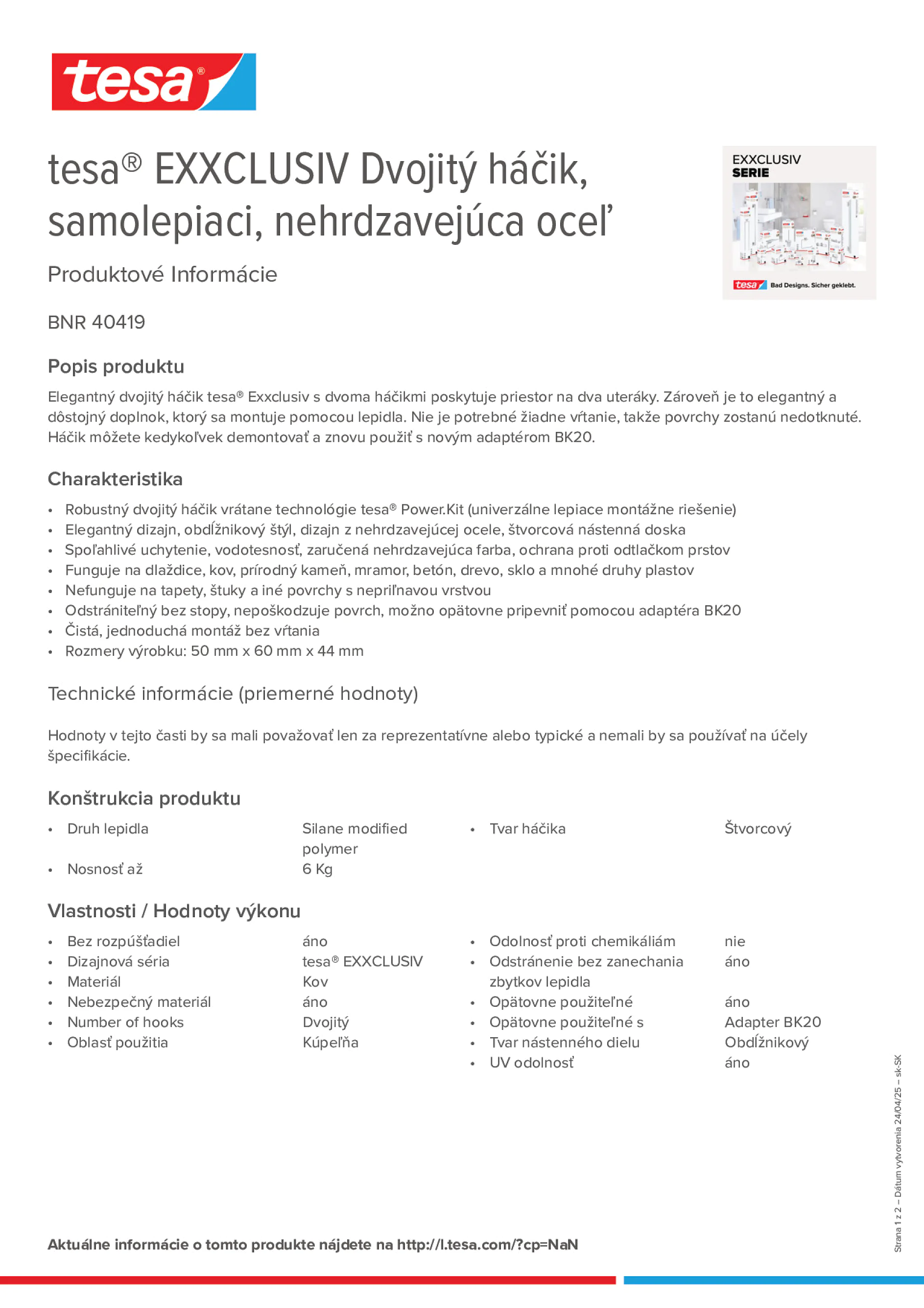 Product information_tesa® 40419_sk-SK