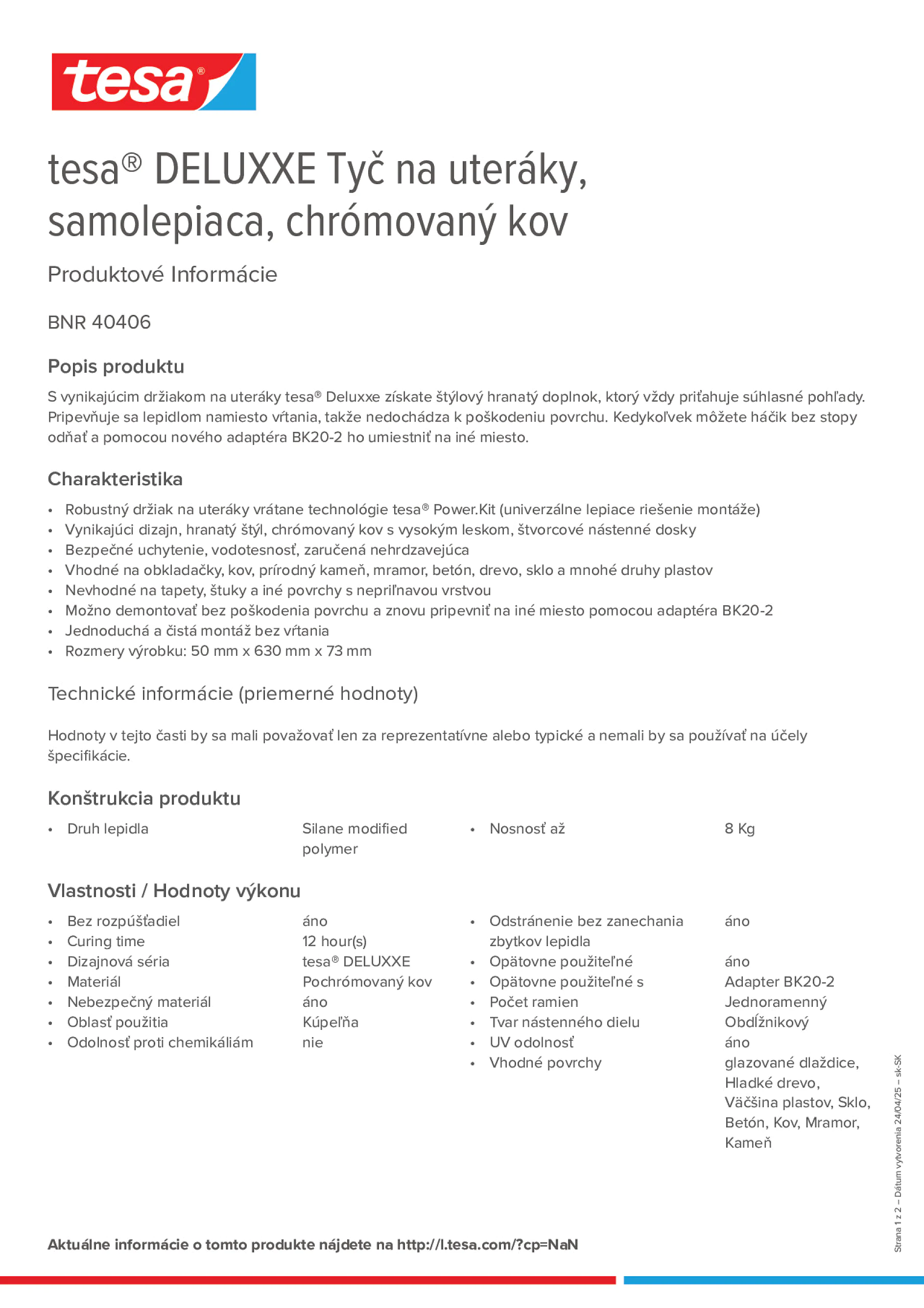 Product information_tesa® 40406_sk-SK
