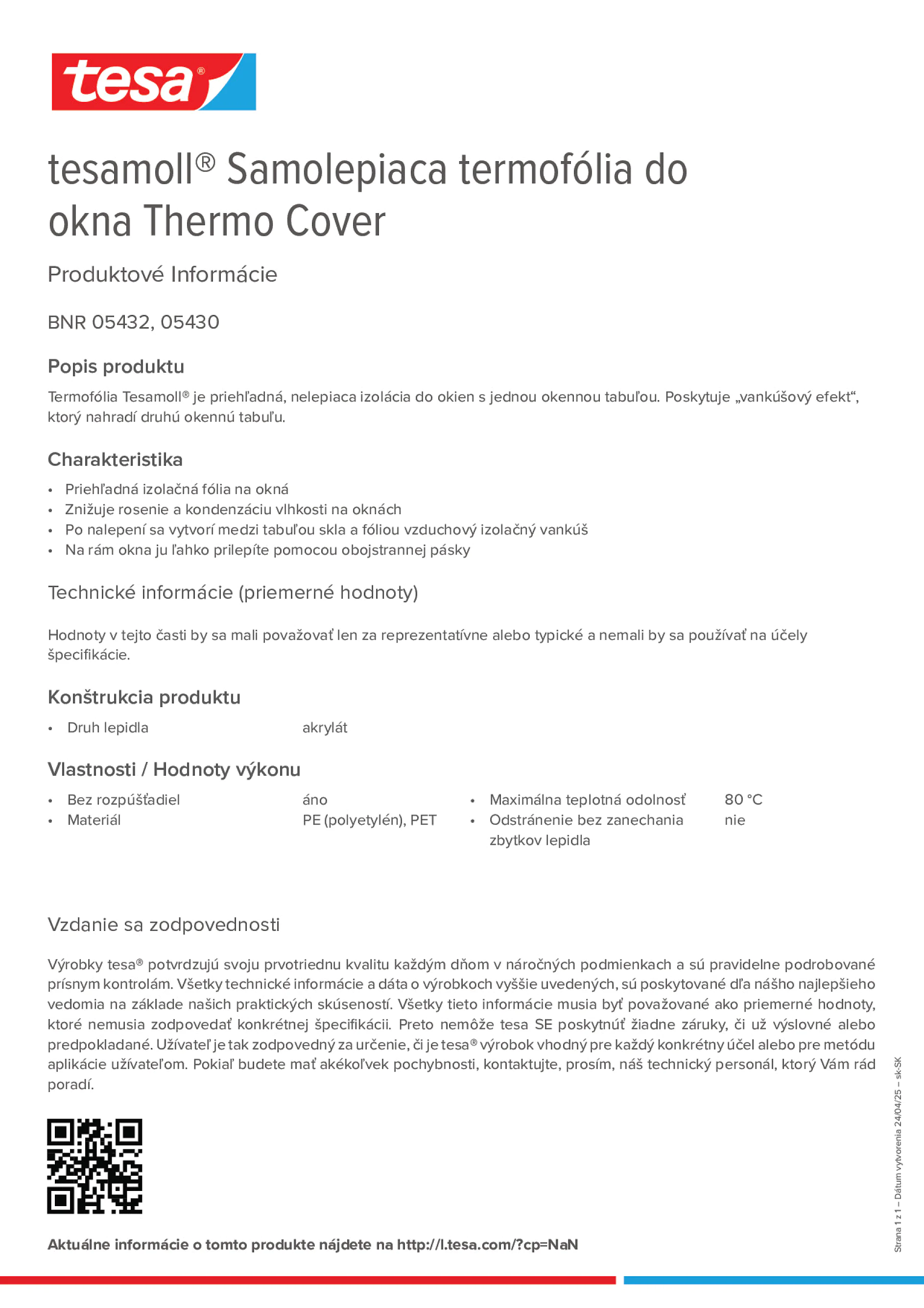 Product information_tesamoll® 5430_sk-SK