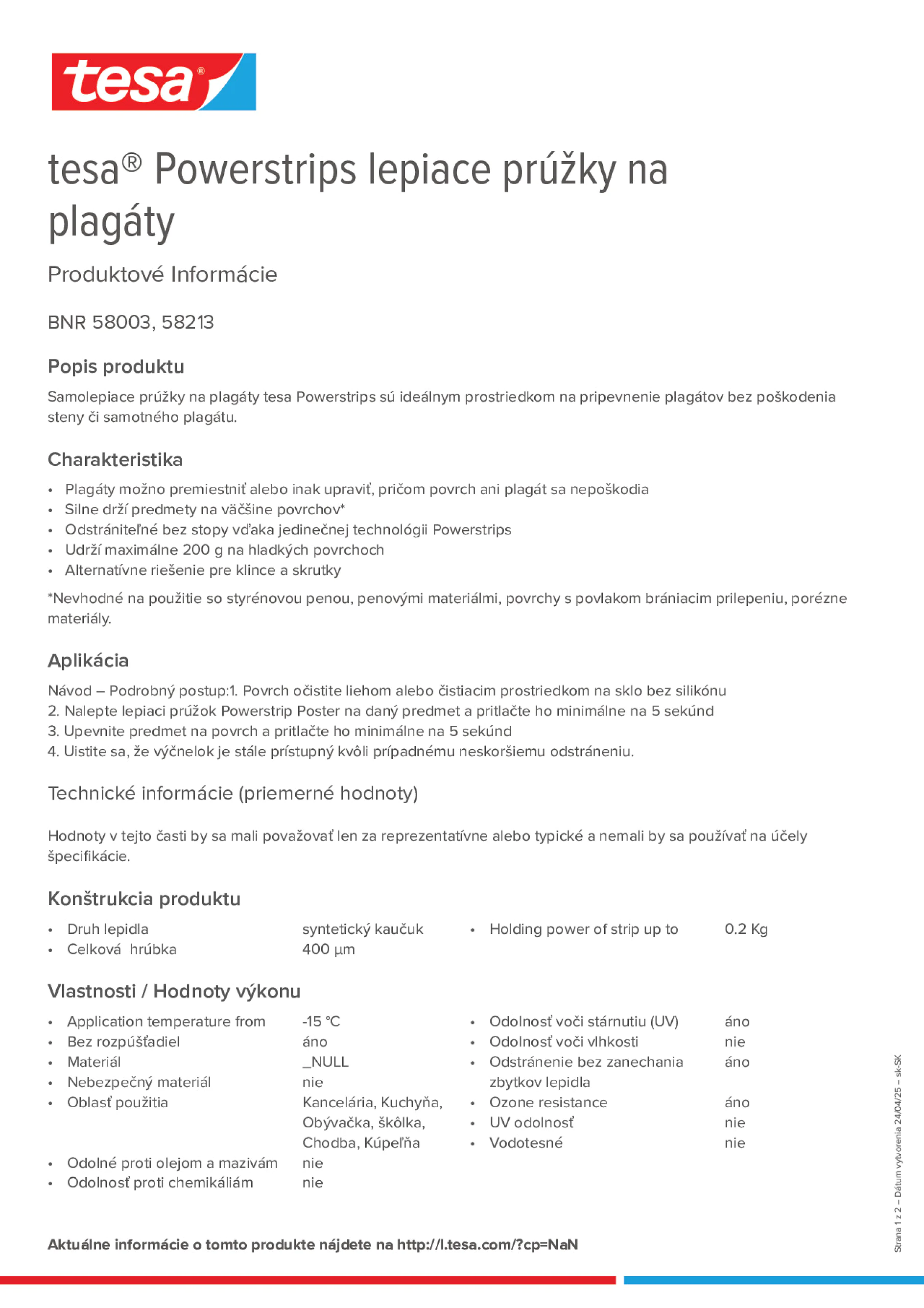 Product information_tesa® Powerstrips 58003_sk-SK