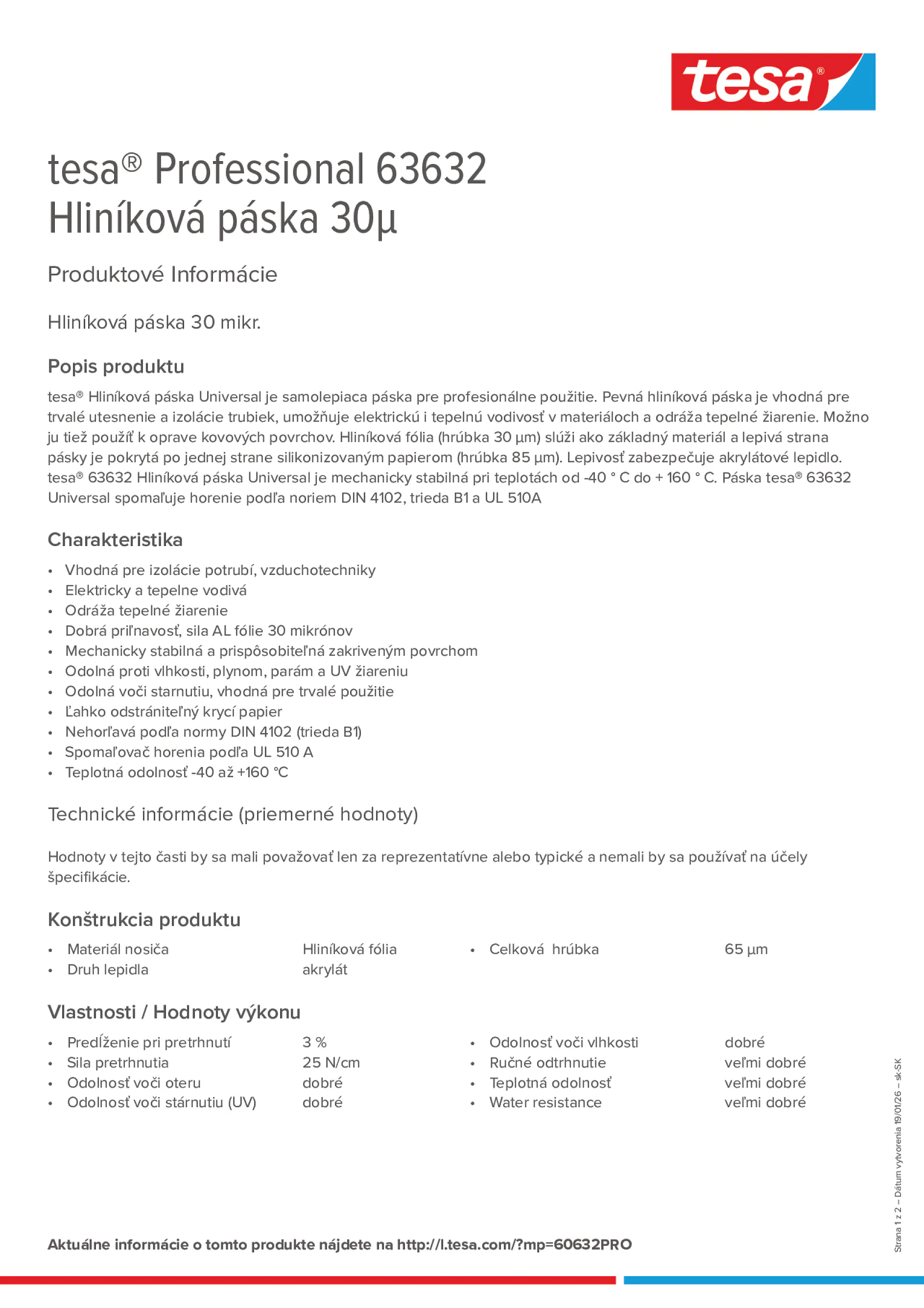 Product information_tesa® Professional 63632_sk-SK