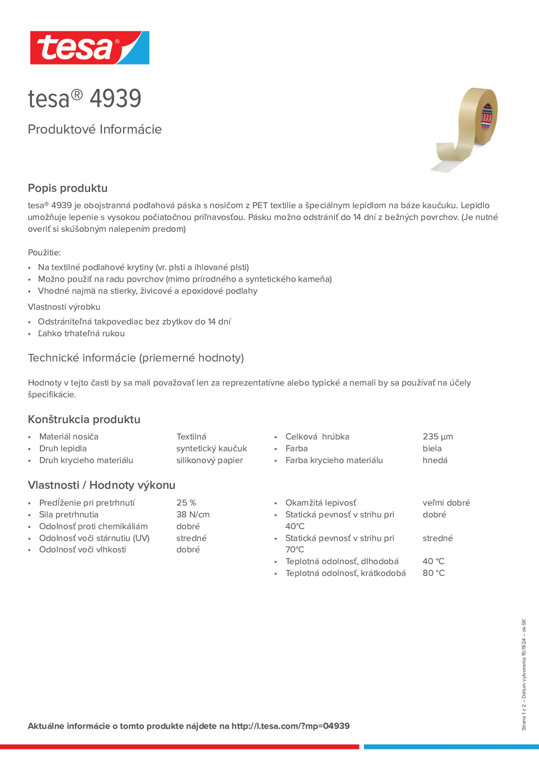 Product information_tesa® 4939_sk-SK