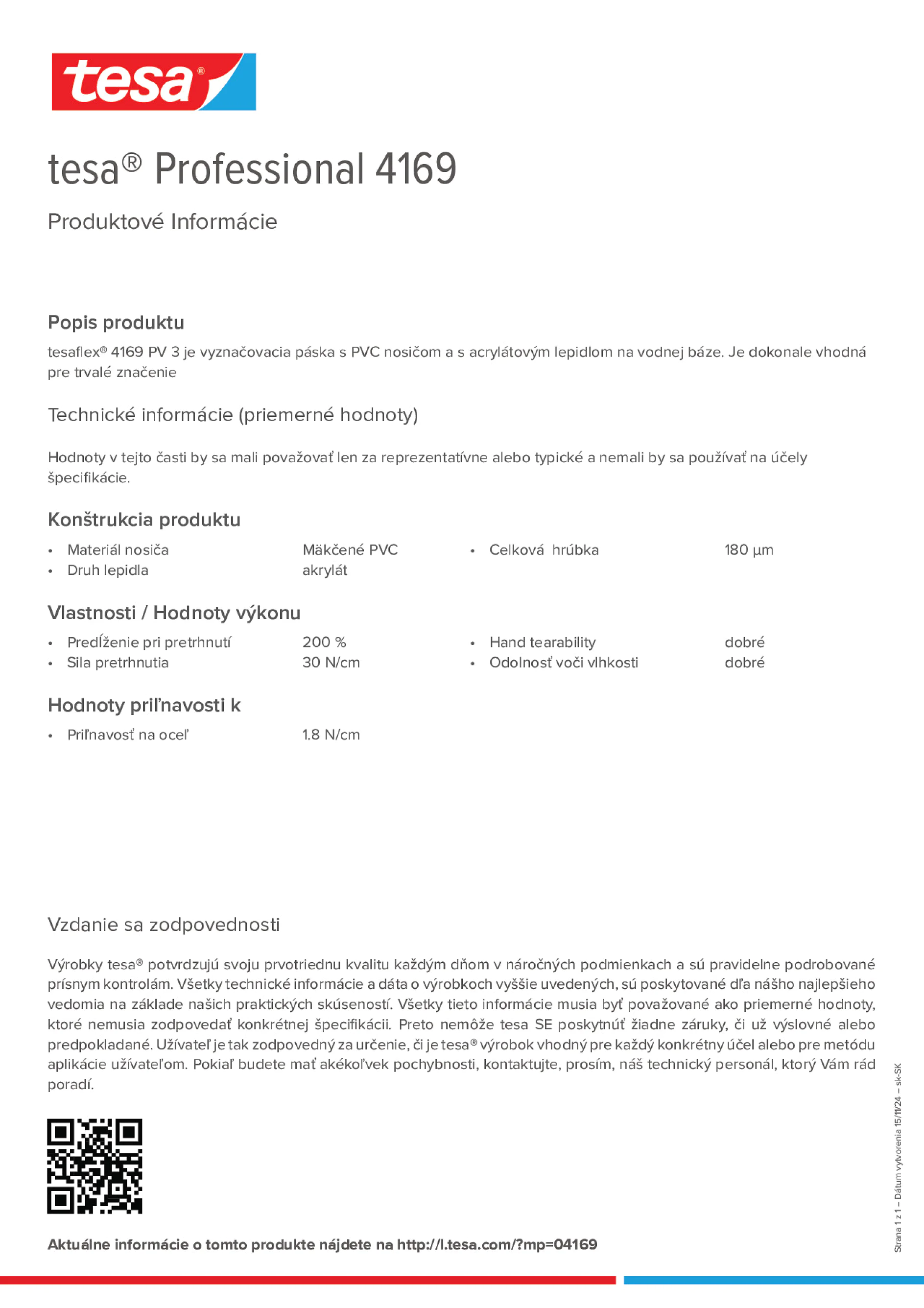 Product information_tesa® Professional 04169_sk-SK