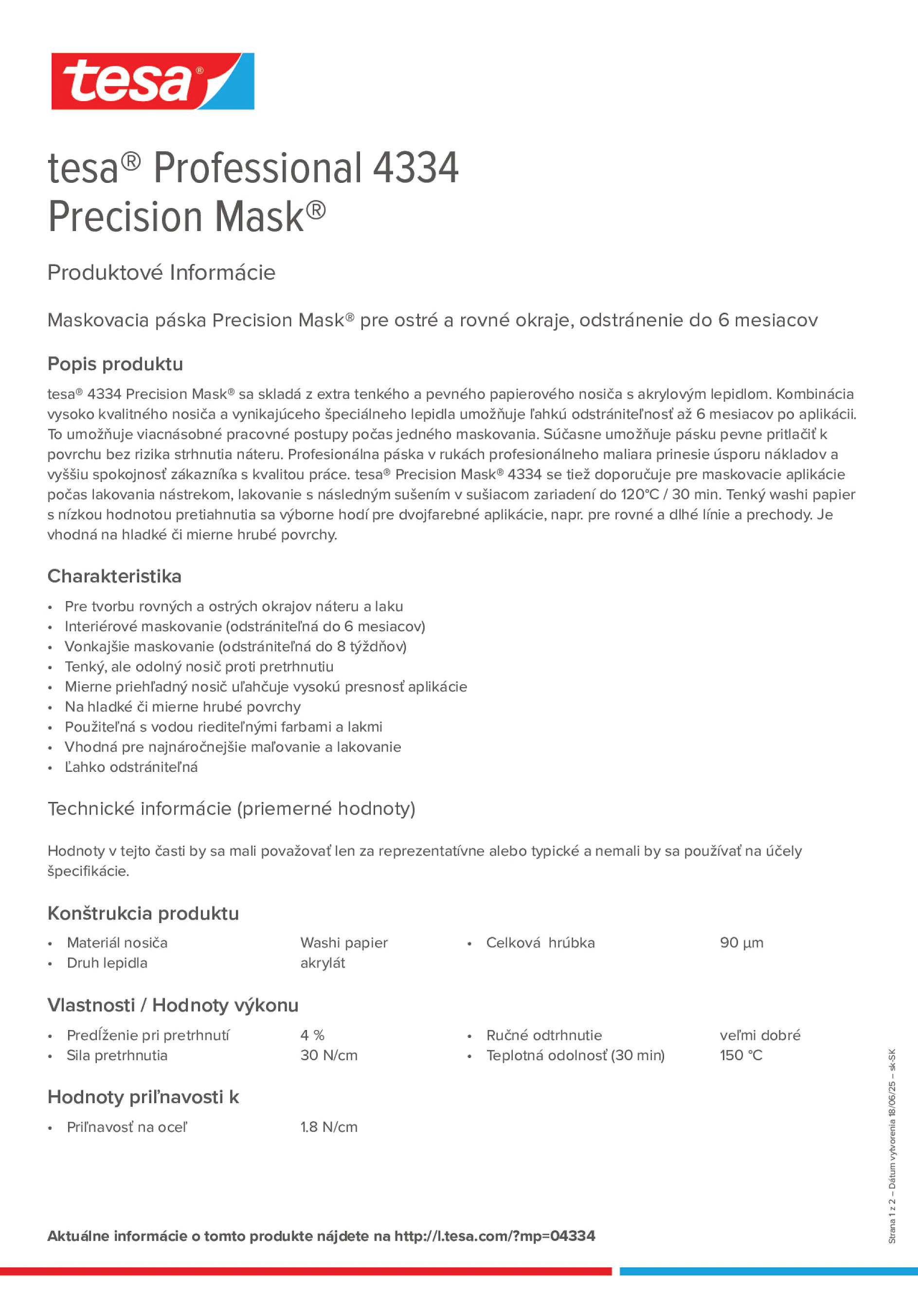 Product information_tesa® Professional 04334_sk-SK