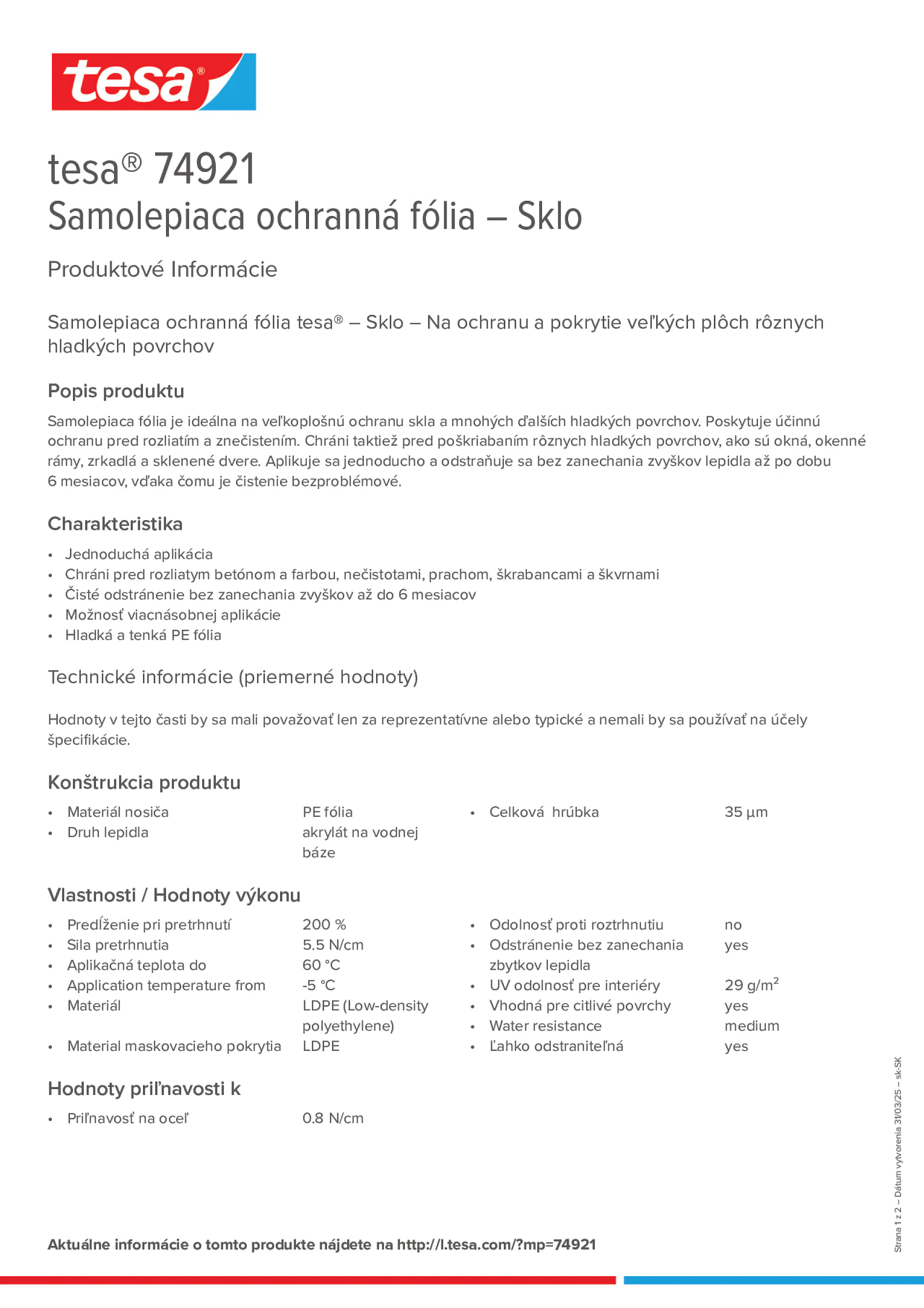 Product information_tesa® 74921_sk-SK