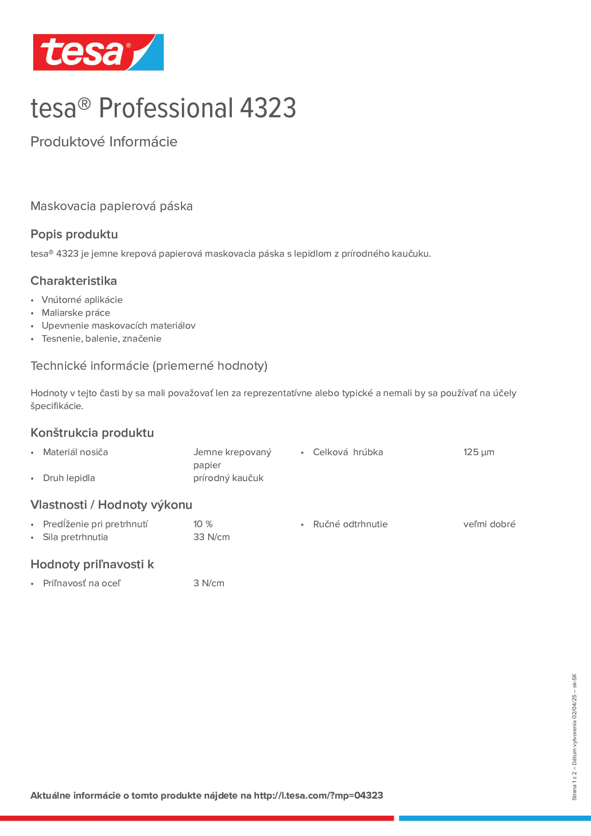 Product information_tesa® Professional 04323_sk-SK