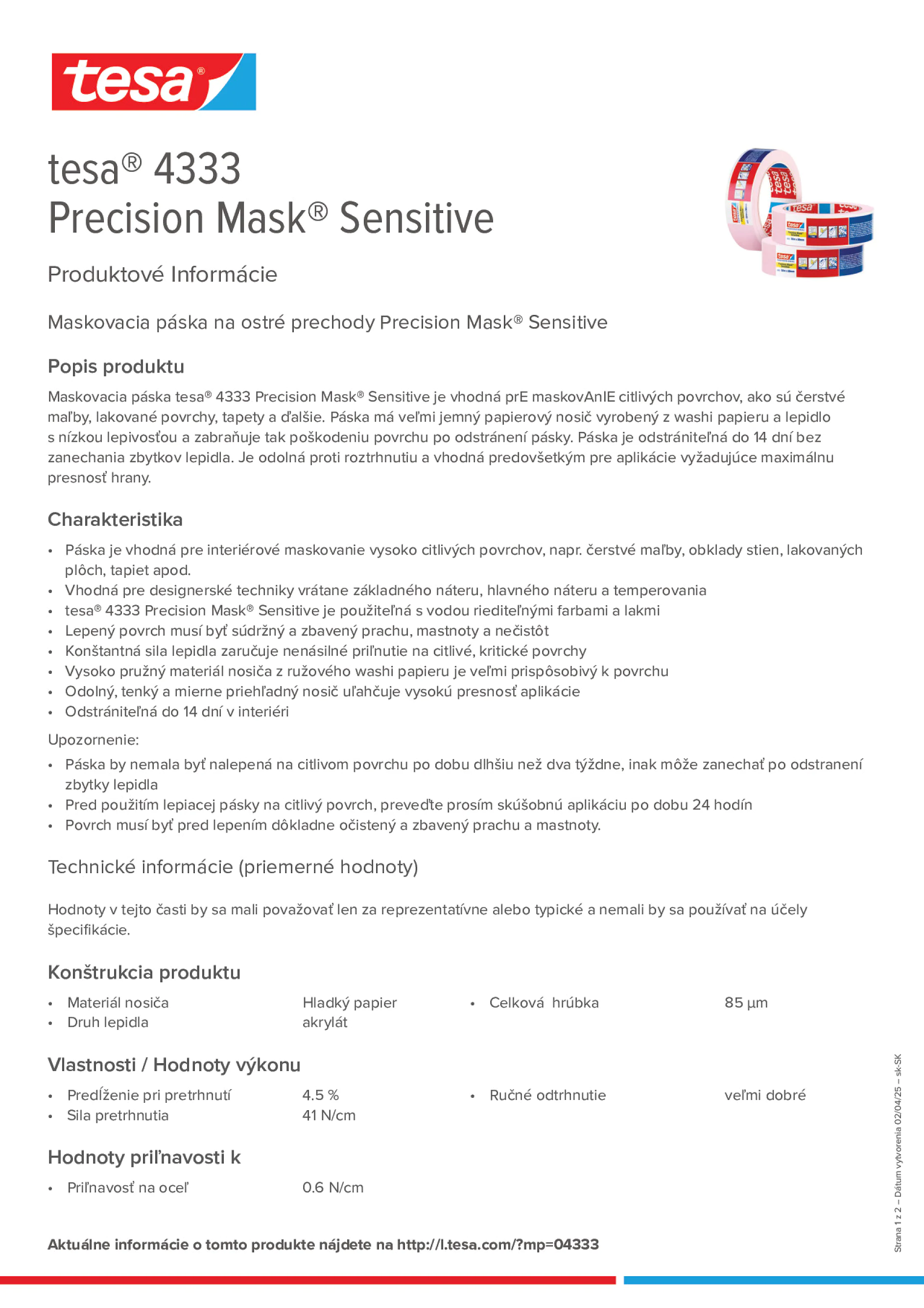 Product information_tesa® 04333_sk-SK